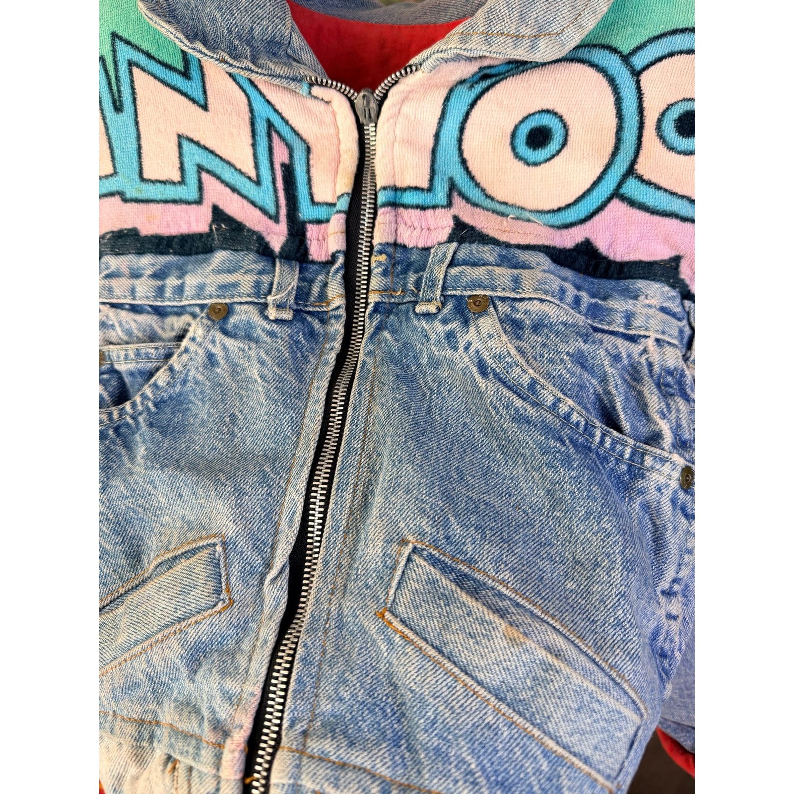 Too Cute Guetta Bros. 0260 Vtg 90s Too Cute Hollywood Tiny Toons Denim Jacket Size XS / US 0-2 / IT 36-38 - 3 Thumbnail