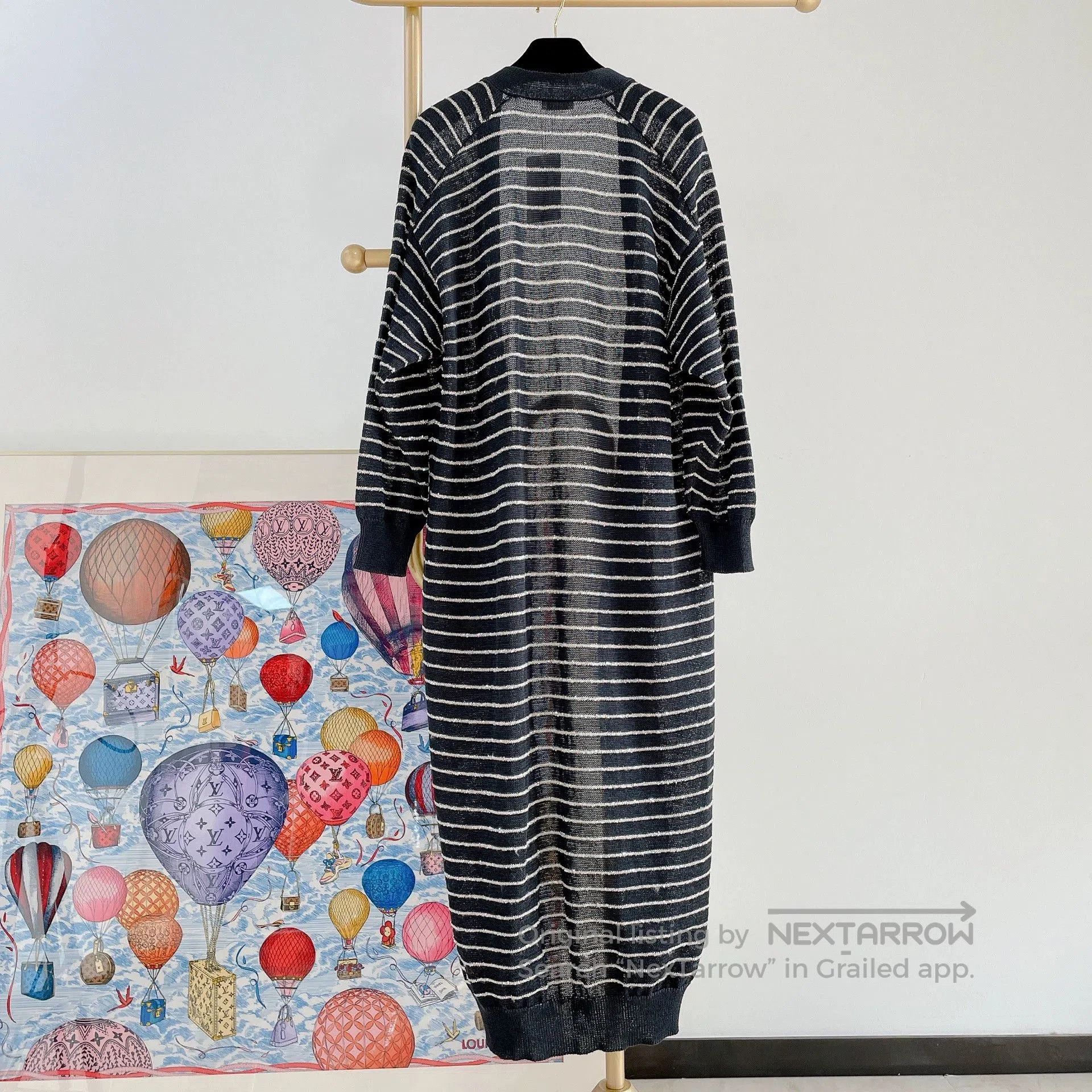 Brunello Cucinelli Striped Sequin Cardigan.