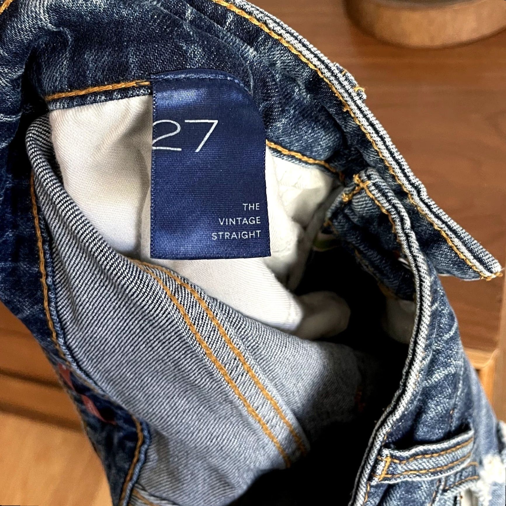 Vintage VINTAGE Pilcro The Vintage Straight Leg Jeans Distressed 27 Blue Denim Cotton High Rise Womens Jeans Size 27" / US 4 / IT 40 - 7 Thumbnail