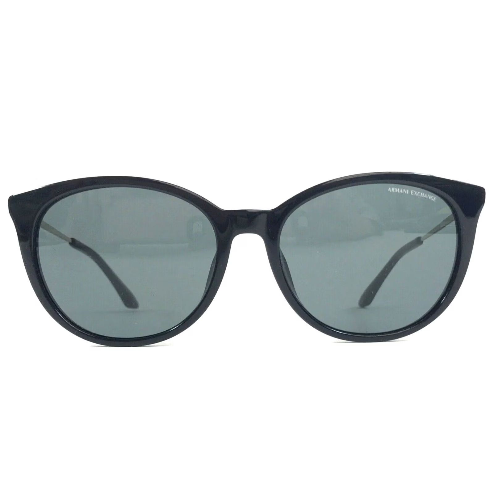 Armani Exchange Sunglasses AX4140SF 815887 Black Gold Cat Eye Frames Gray Lenses Armani Exchange AX4140SF - Cat Eye Shiny Black Frame  main image 4
