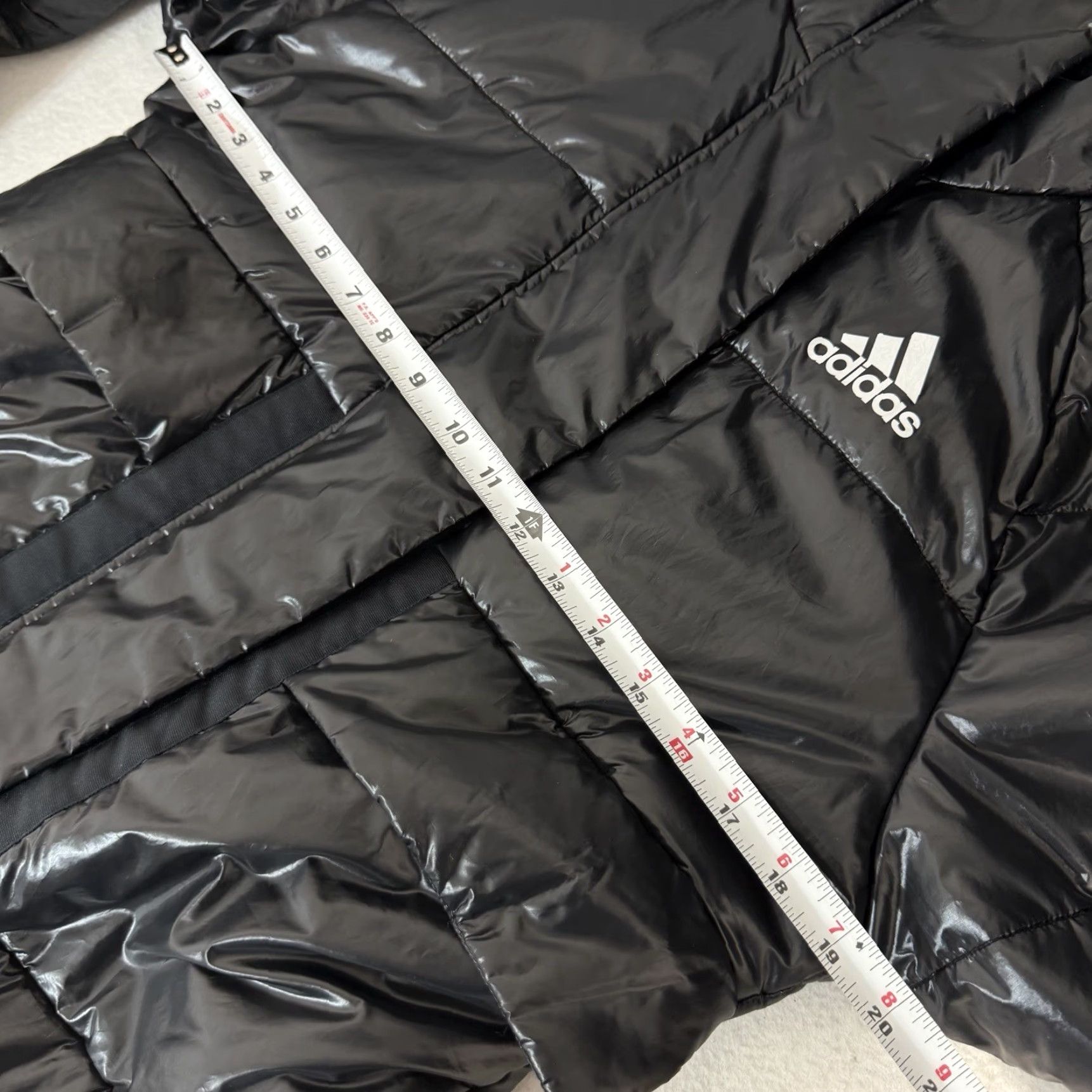 Adidas Womens adidas Glam On Winter Jacket Black Shiny Size S Cinch Back Jacket Womens Black Cinch Back 90s Theme Part of the original title? Size S / US 4 / IT 40 - 3 Thumbnail