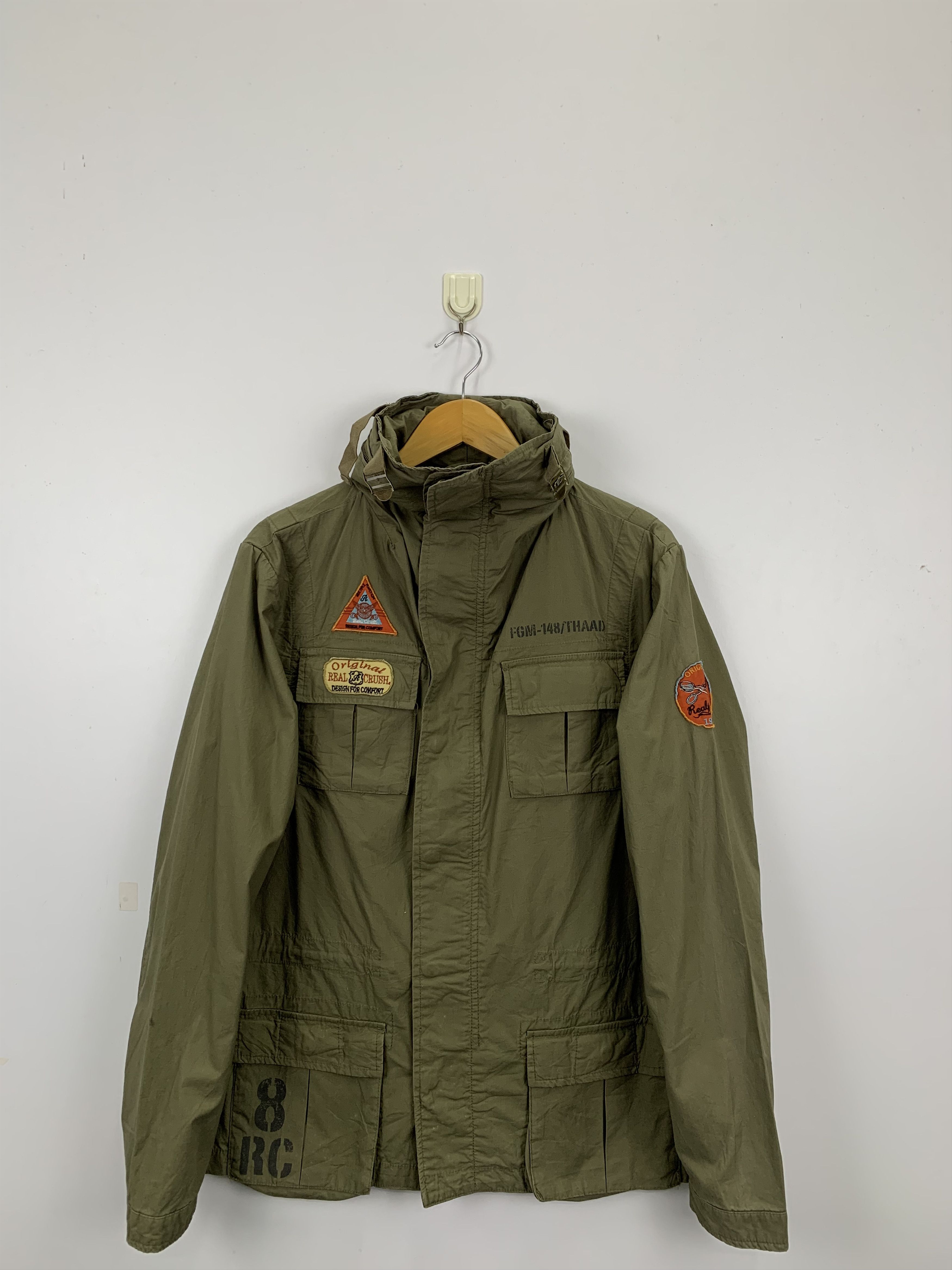 Vintage Vintage Real Crush Military Denim Jacket Patches J0905 Size US M / EU 48-50 / 2 - 1 Thumbnail