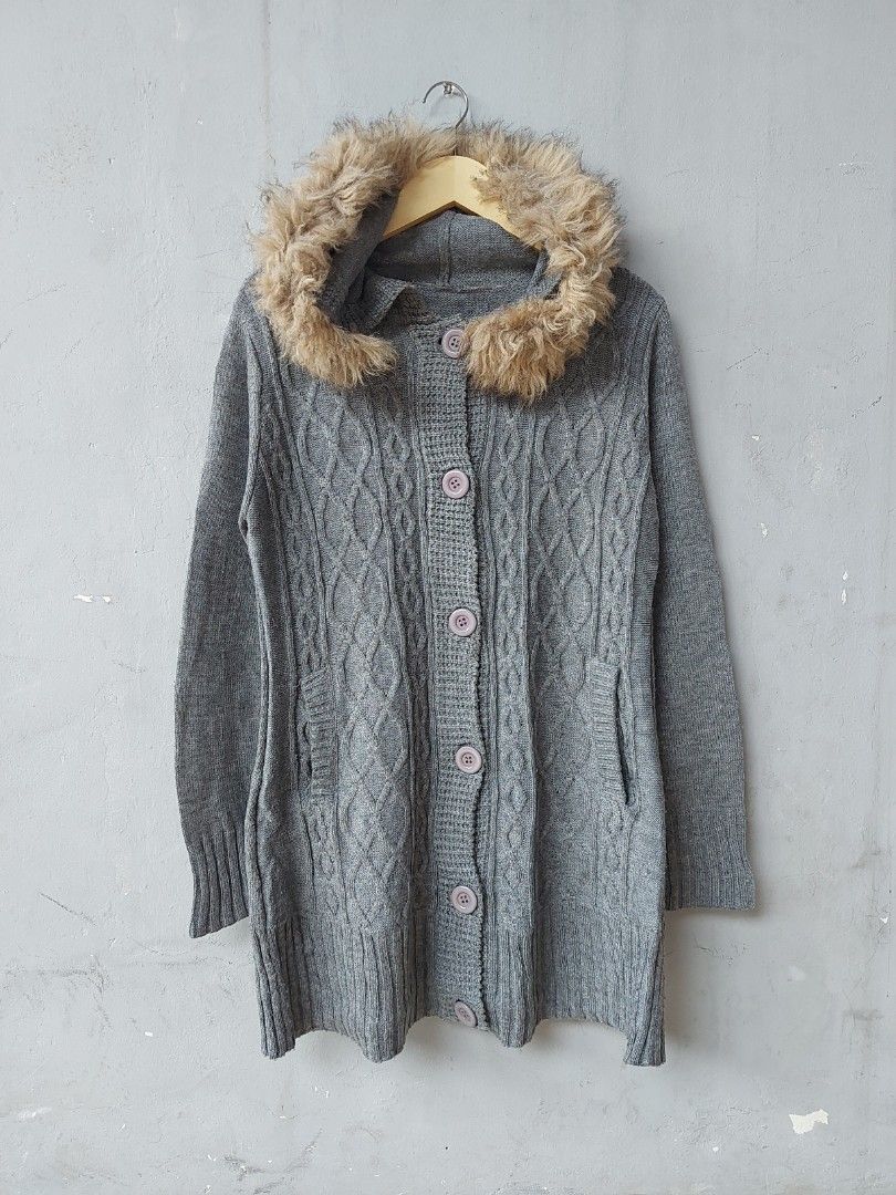 If Six Was Nine × Le Grande Bleu (L.G.B.) Knitted Cardigan Fur Hoodie Knit IfSixWasNine i6w9 LGB style Size US M / EU 48-50 / 2 - 1 Thumbnail