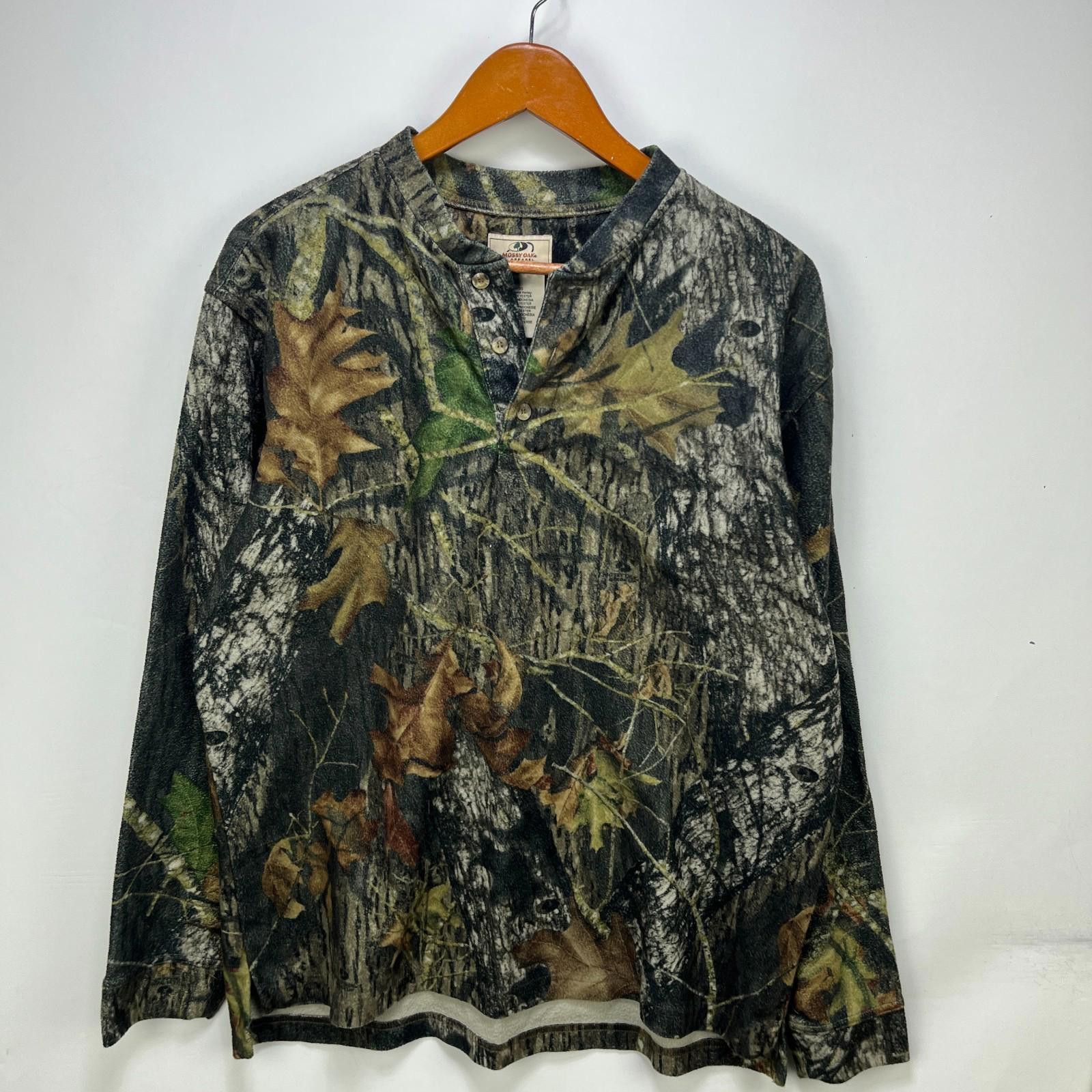 Mossy Oaks Vintage Realtree Mossy Oak Camo Henley Shirt Large Size US L / EU 52-54 / 3 - 1 Thumbnail