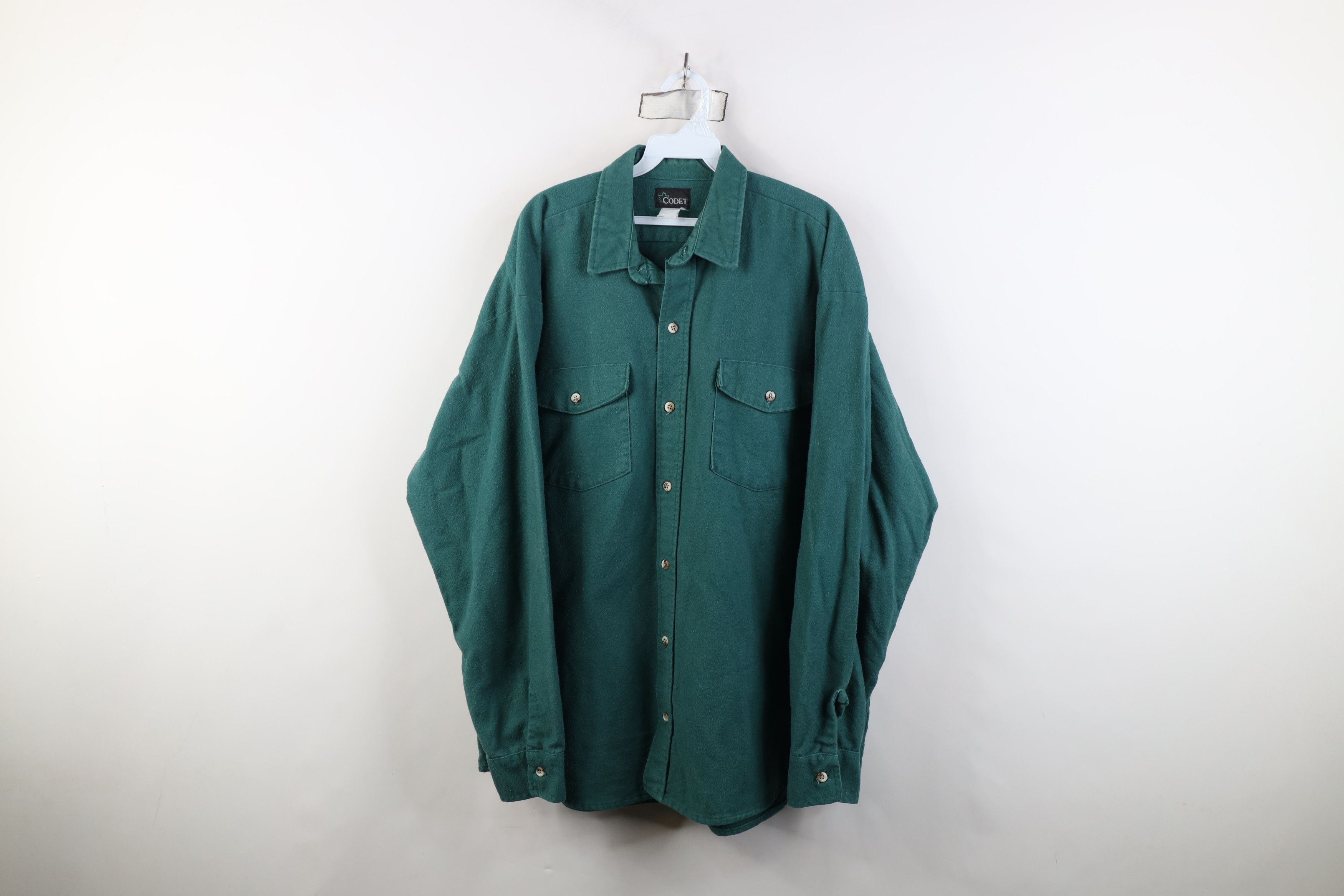Vintage Vintage 90s Streetwear Heavyweight Chamois Button Shirt Size US XXL / EU 58 / 5 - 1 Thumbnail
