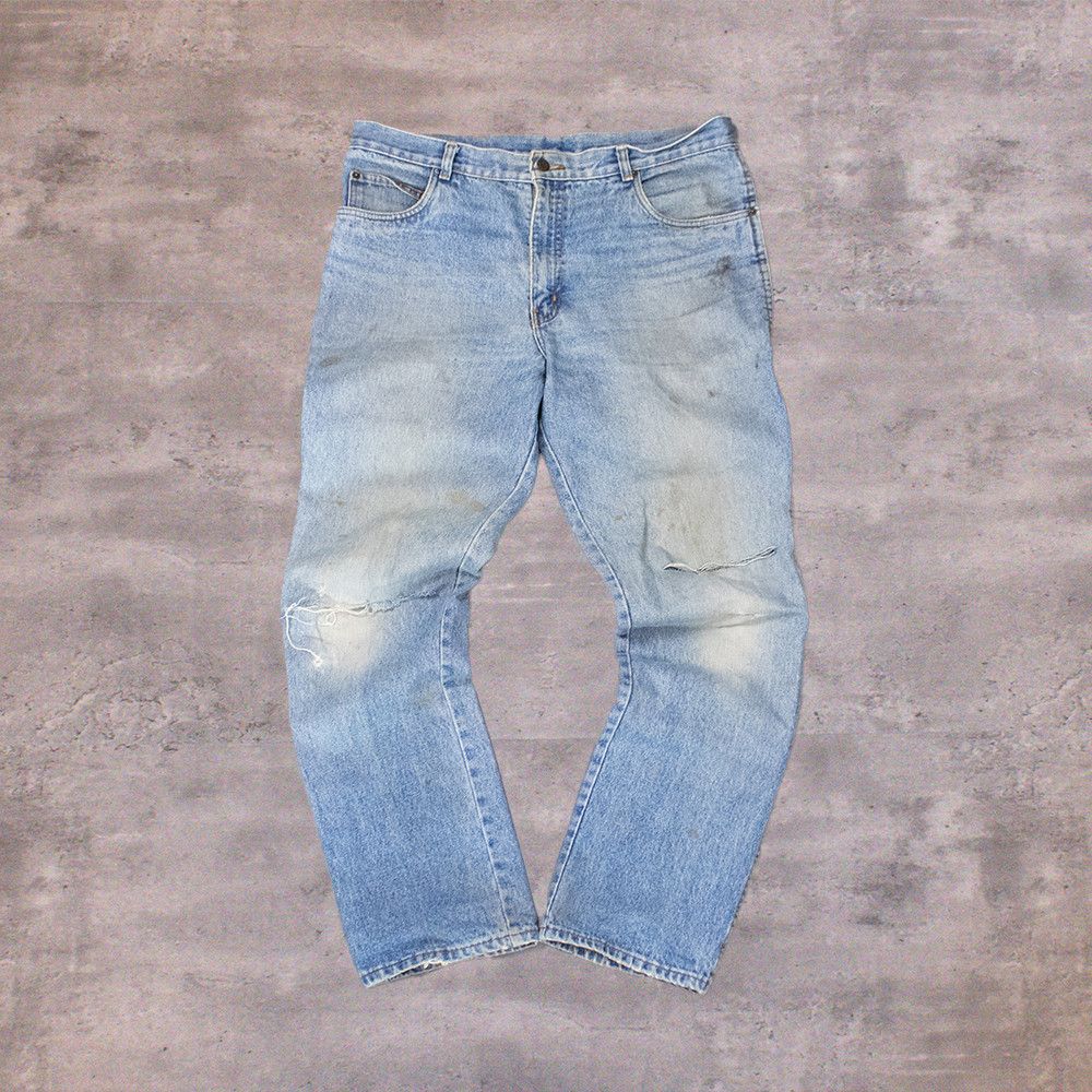 Chaps Ralph Lauren Vintage 1990's Ralph Lauren Distressed Baggy Denim Pant's Size US 39 - 1 Thumbnail