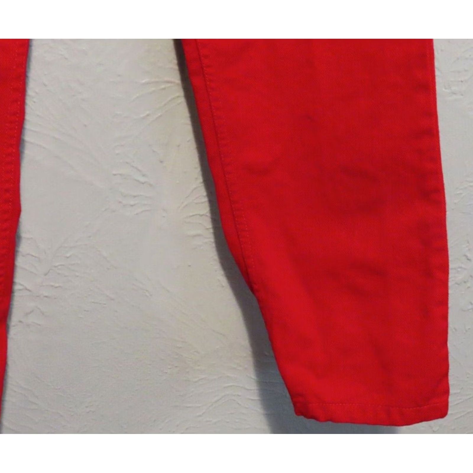 Vintage London Jeans Pants Womens Size 12 Red Denim Straight Pockets 30 in Waist Regular Inseam 29 in High Rise Cotton Button Vintage No Size 34" / US 12 / IT 48 - 3 Thumbnail