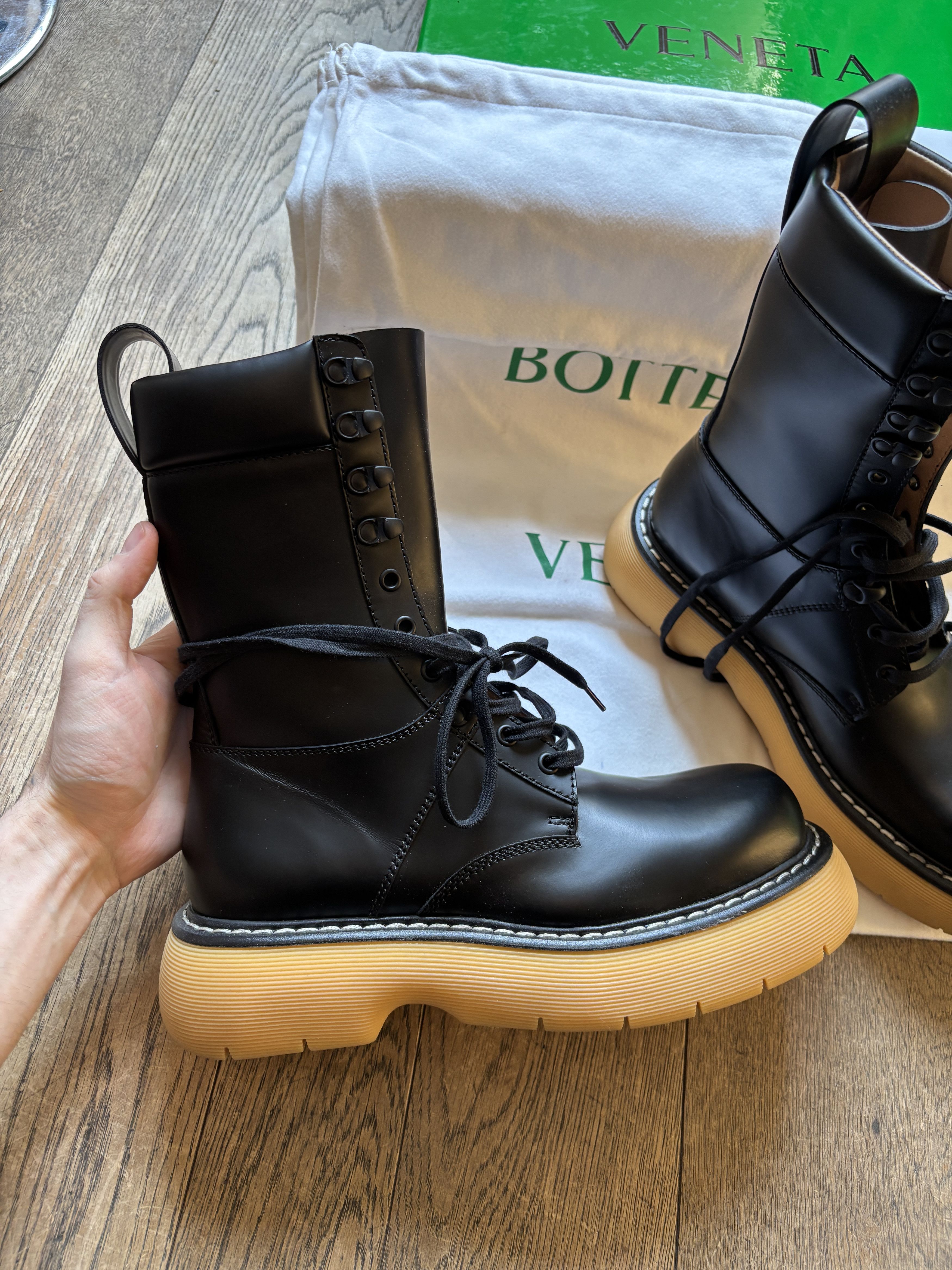 Bottega Veneta Bottega Veneta Combat Rubber Boots Size US 8 / EU 41 - 3 Thumbnail