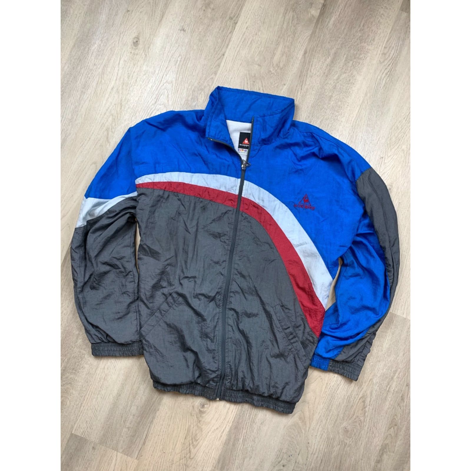 Le Coq Sportif Le Coq Sportif Track Jacket Track Pants 90s Vintage Mens Nylon Tracksuit L Blue Mens Size 42R - 5 Thumbnail