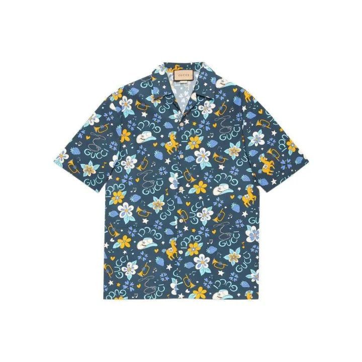 Gucci Gucci Gucci SS22 Vintage Floral Print Short Sleeve Shirt - Size US L / EU 52-54 / 3 - 1 Thumbnail