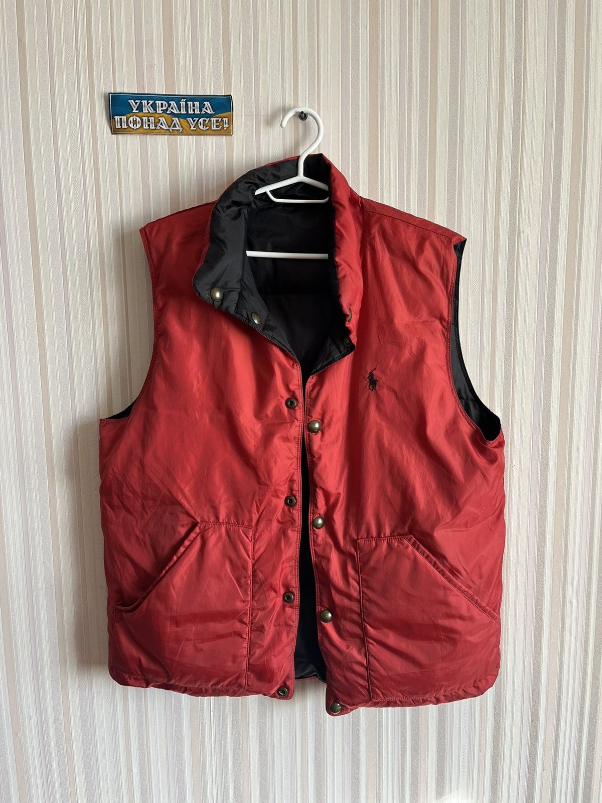 Polo Ralph Lauren × Vintage POLO RALPH LAUREN VEST BLACK x RED Size US M / EU 48-50 / 2 - 1 Thumbnail