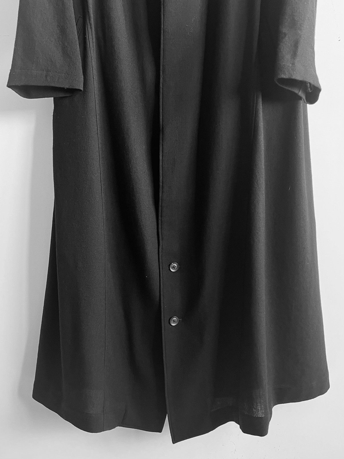 Yohji Yamamoto Yohji Yamamoto Pour Homme W/Viyella Collared Tab Coat Dress Size US S / EU 44-46 / 1 - 6 Thumbnail