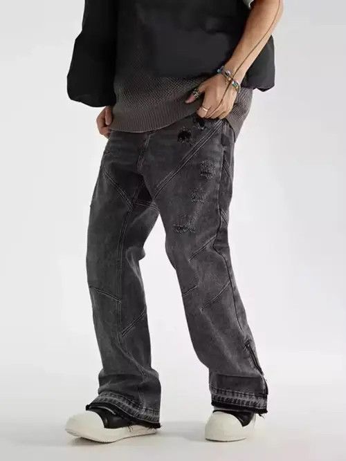 Japanese Brand Miyauchi x Rena high street washed loose ripped jeans Size US 28 / EU 44 - 2 Thumbnail