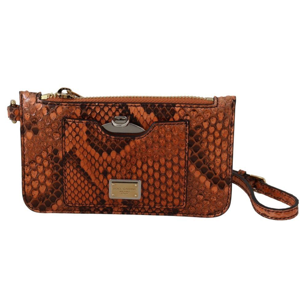 Dolce & Gabbana Dolce & Gabbana Brown Leather Coin Purse Wristlet Mirror AGN Size ONE SIZE - 1 Thumbnail