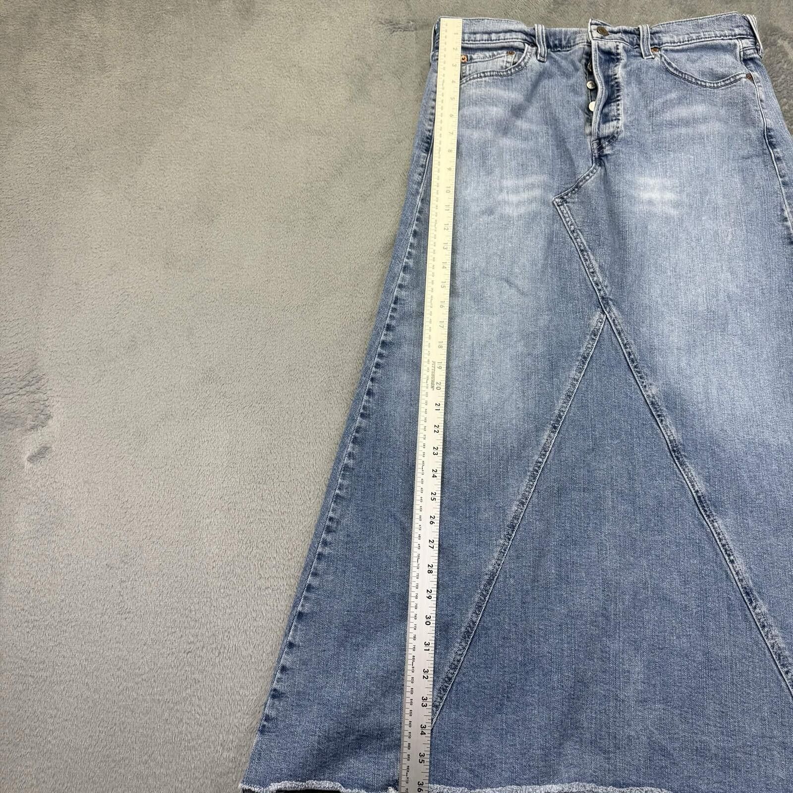 Levi's Levi's Vintage Style Denim Maxi Skirt Size 32" / US 10 / IT 46 - 4 Thumbnail