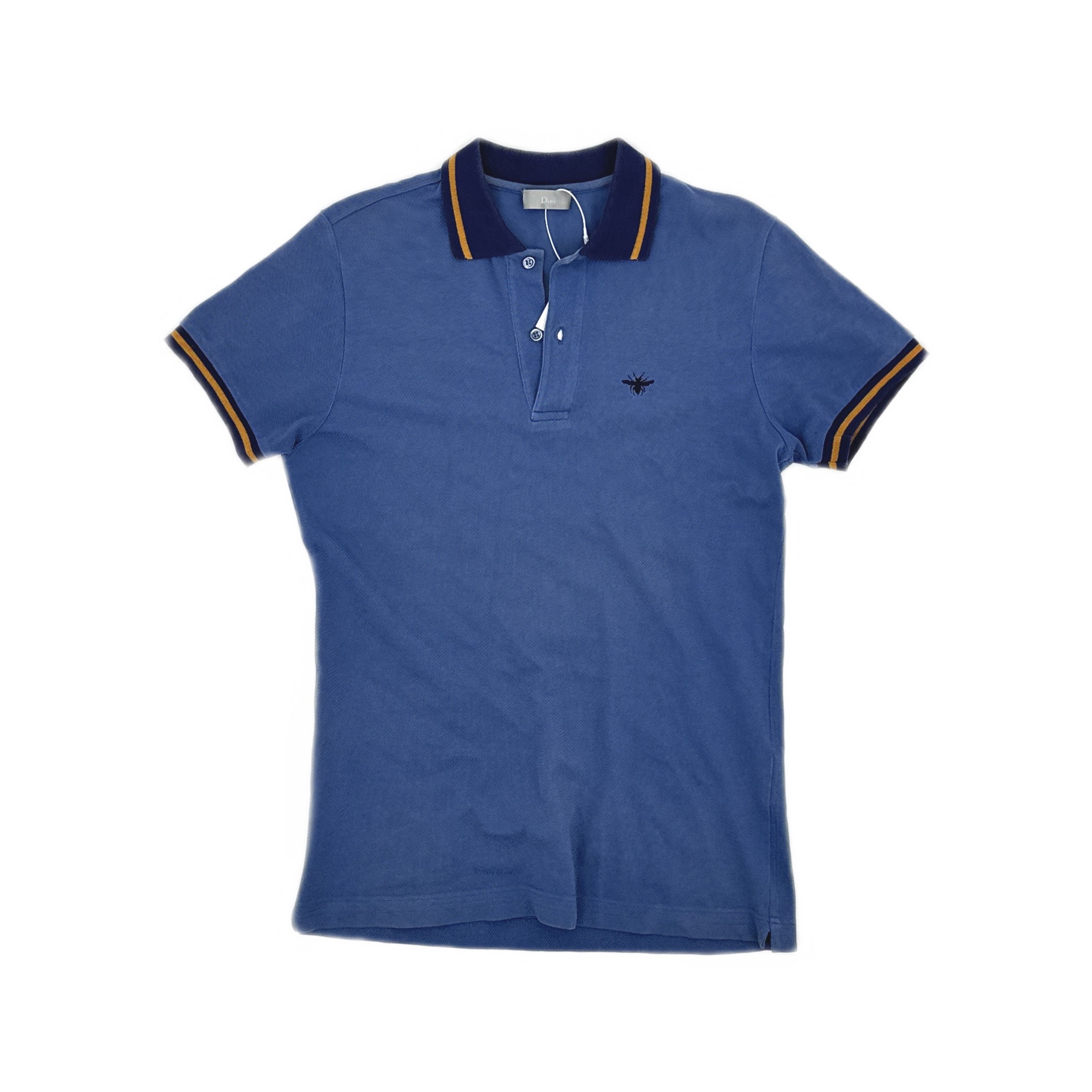 Dior Dior Bee Embroidery Blue Polo Shirt XS Size US XS / EU 42 / 0 - 1 Thumbnail