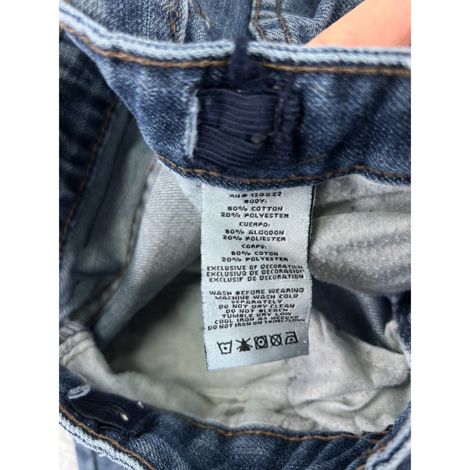 DKNY DKNY Women's Jeans Pants Size 12 Blue Denim Mid Rise 5-Pocket Straight Fit Cotton Blend Size 34" / US 12 / IT 48 - 4 Thumbnail