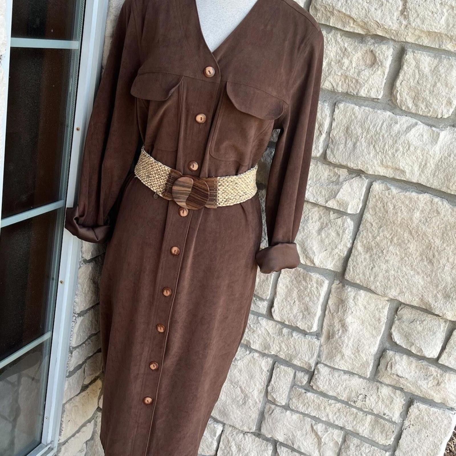 Other Vintage Tess Dress faux suede Workwear Dress Size small Size M / US 6-8 / IT 42-44 - 1 Thumbnail