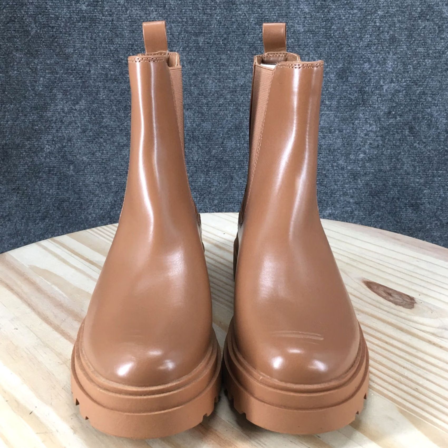 Vintage A New Day Boots Chelsea Brown Faux Leather Ankle Pull On Casual Womens 7.5 Size M / US 6-8 / IT 42-44 - 7 Thumbnail