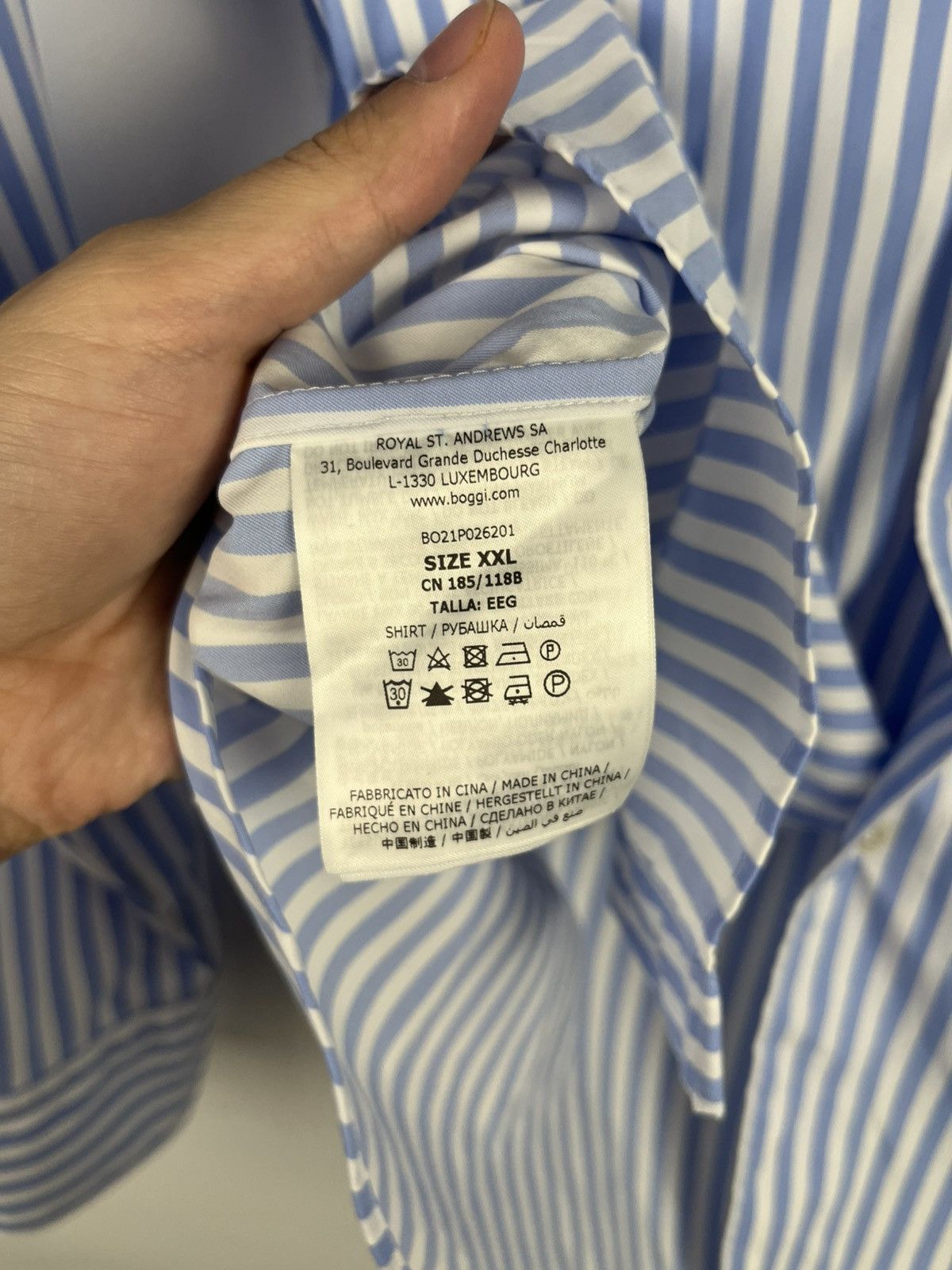 Boggi Boggi Milano Luxury Striped Nylon LongSleeve Shirt Button Up Size US XXL / EU 58 / 5 - 8 Thumbnail