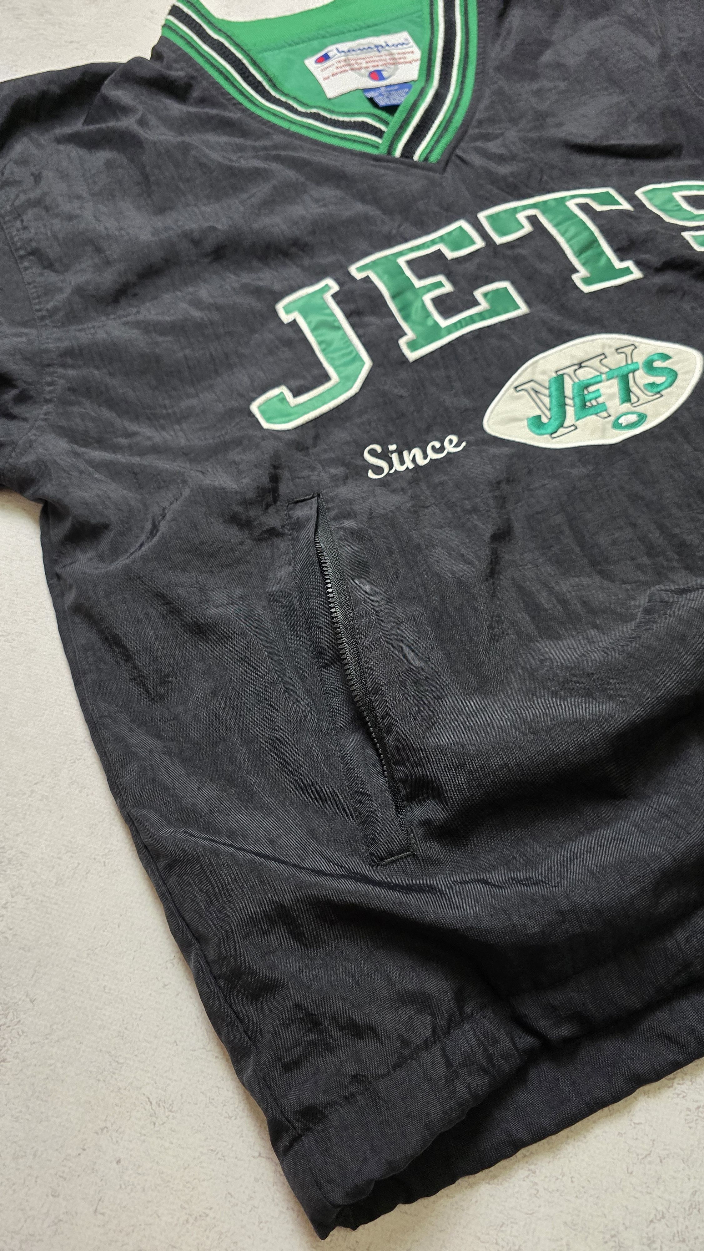 Champion Vintage Champion New York Jets NFL Pullover Jacket Y2K Nylon Size US M / EU 48-50 / 2 - 11 Thumbnail