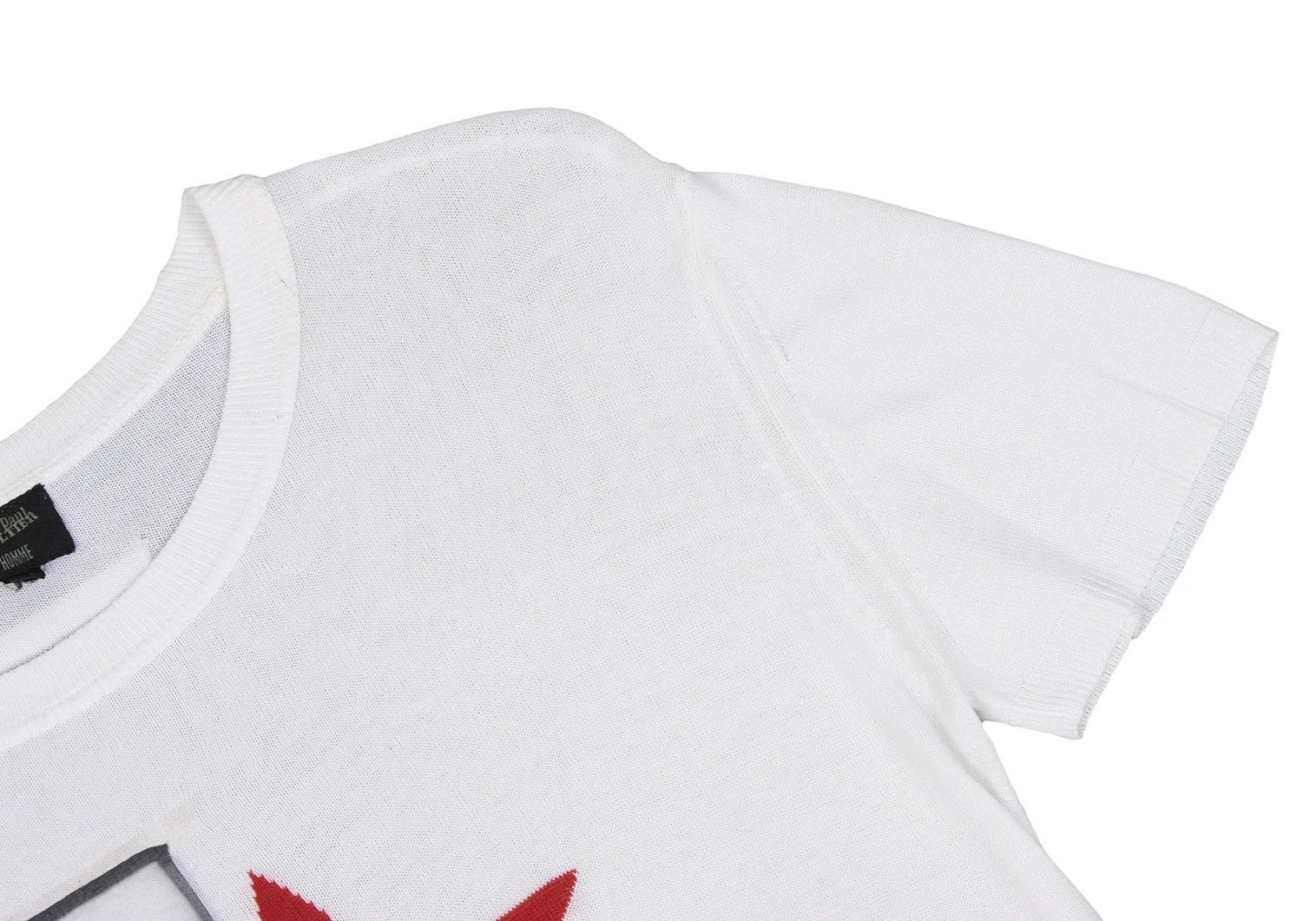 Jean Paul Gaultier Star Jacquard Knit Top in Off-White with Flaws Size US M / EU 48-50 / 2 - 5 Thumbnail