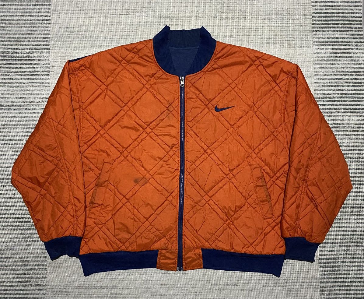 Nike Vintage 90s Nike Reversible Puffer Jacket Size US XL / EU 56 / 4 - 1 Thumbnail