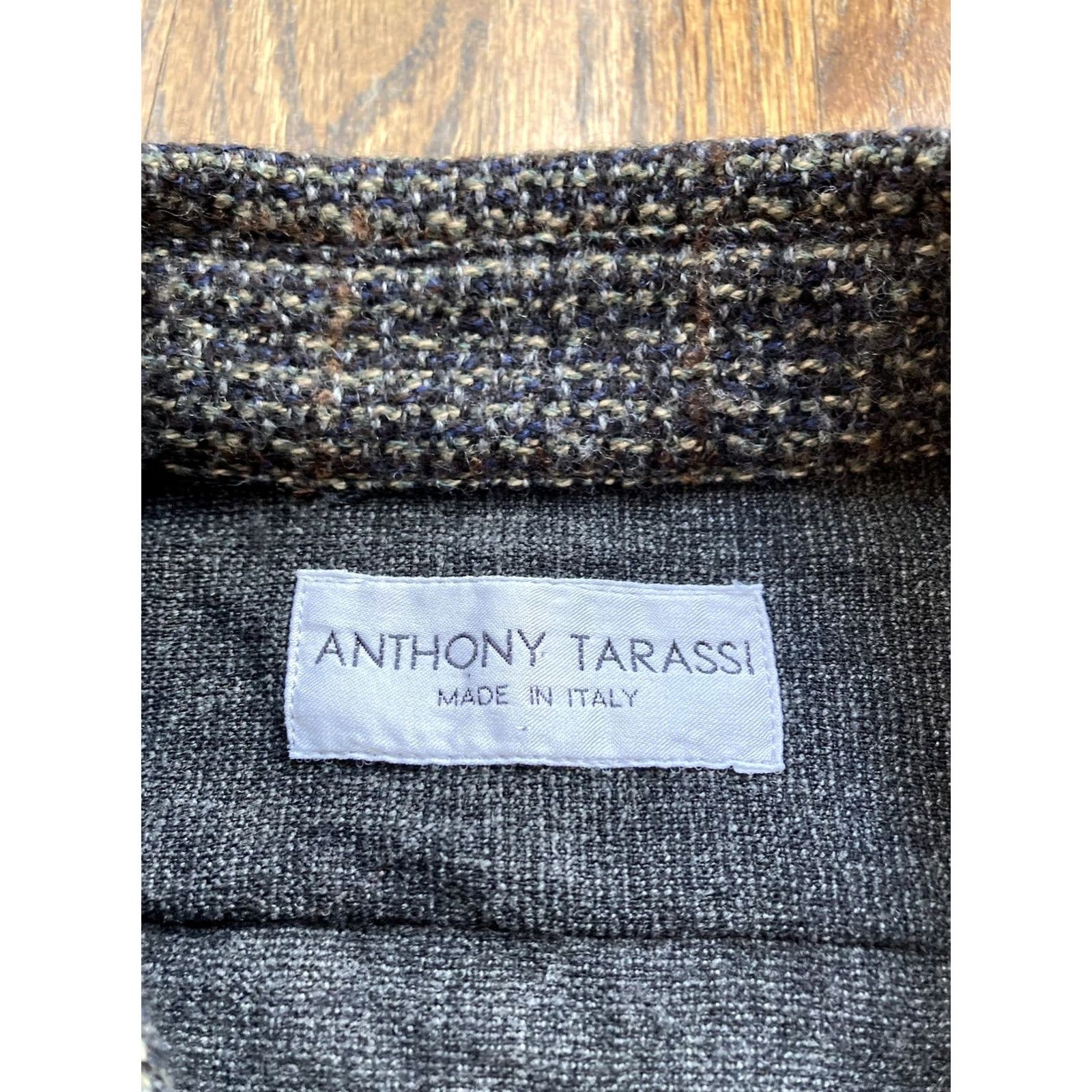 Vintage Anthony Tarassi Shirt Jacket Mens Size M Made In Italy Gray Bomber Shirt Jacket Mens Gray Knit Size US M / EU 48-50 / 2 - 7 Thumbnail