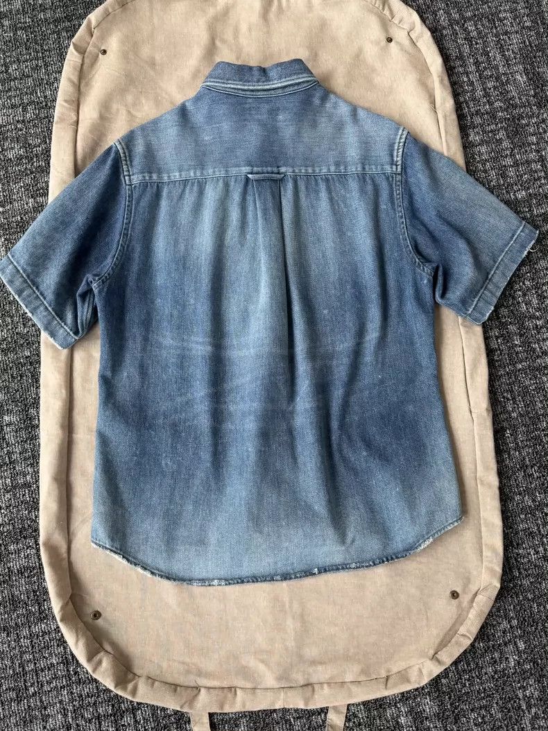 Balenciaga Balenciaga Pocket Logo Embroidered Deep Blue Denim Short S Size US S / EU 44-46 / 1 - 2 Thumbnail