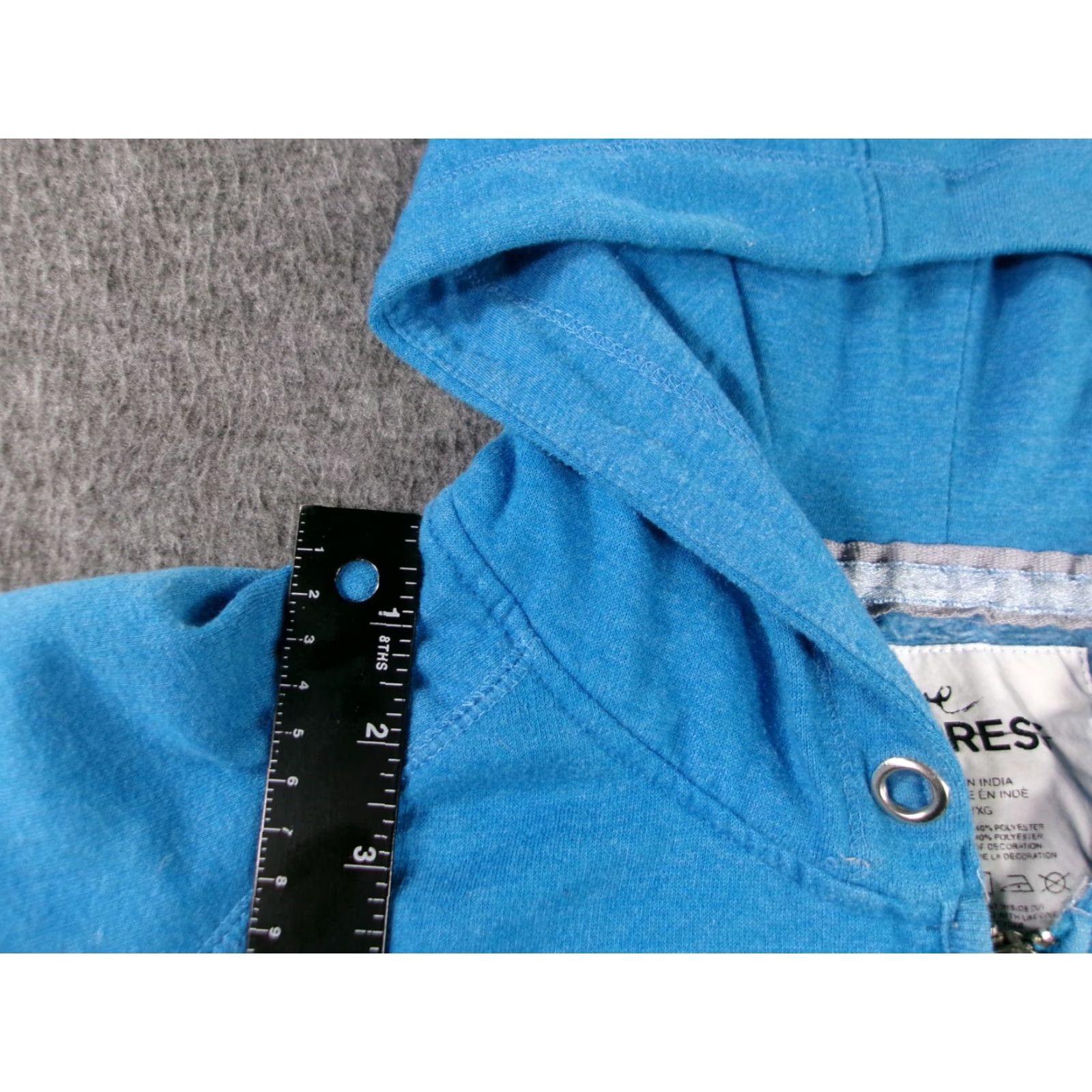 Express Love Express Hoodie Women XL Blue Full Zip Sweatshirt Casual Everyday 90s Outdoor Sports Size XL / US 12-14 / IT 48-50 - 5 Thumbnail