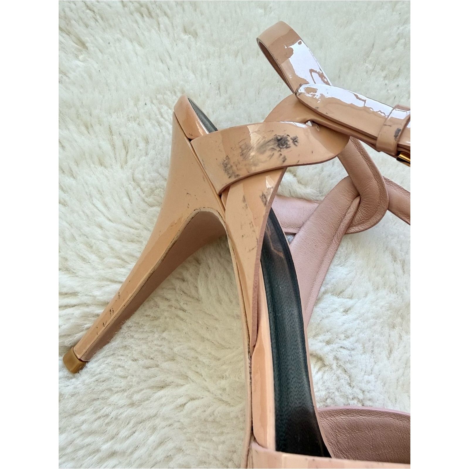 Yves Saint Laurent Yves Saint Laurent tribute nude sandals size 38EU Size US 8 / IT 38 - 2 Thumbnail