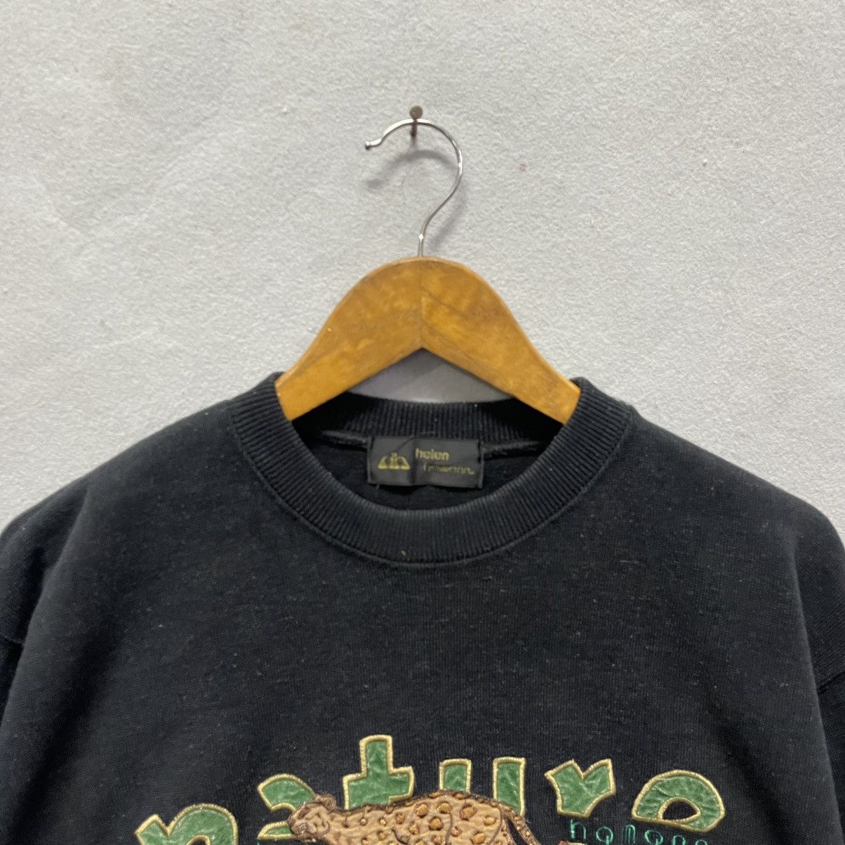Japanese Brand Vintage Helen Homonn Embroidered Panther Crewneck Sweatshirt Size US M / EU 48-50 / 2 - 2 Thumbnail