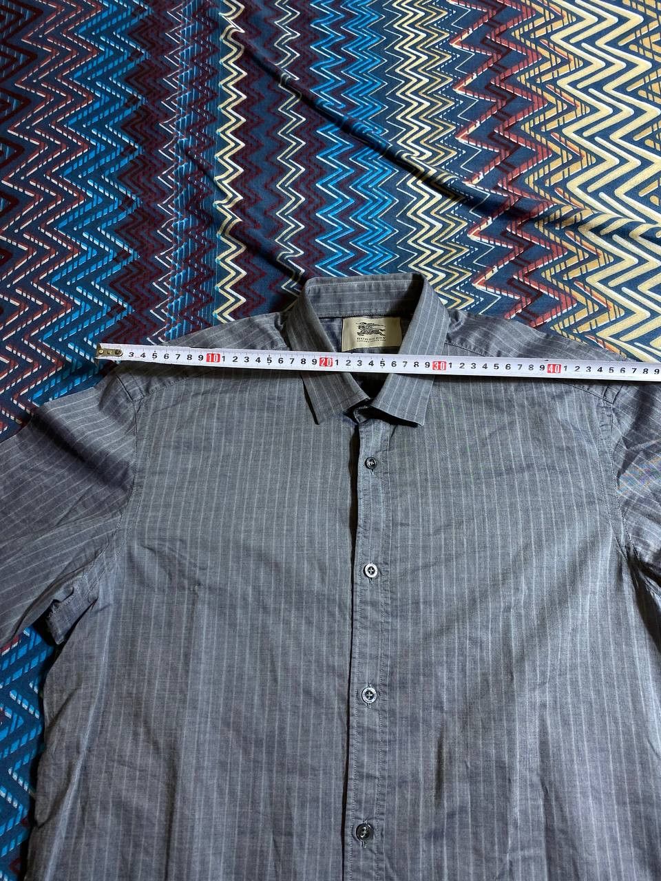 Burberry Vintage Y2K striped shirt Burberry gray Luxury streetwear Size US M / EU 48-50 / 2 - 13 Thumbnail