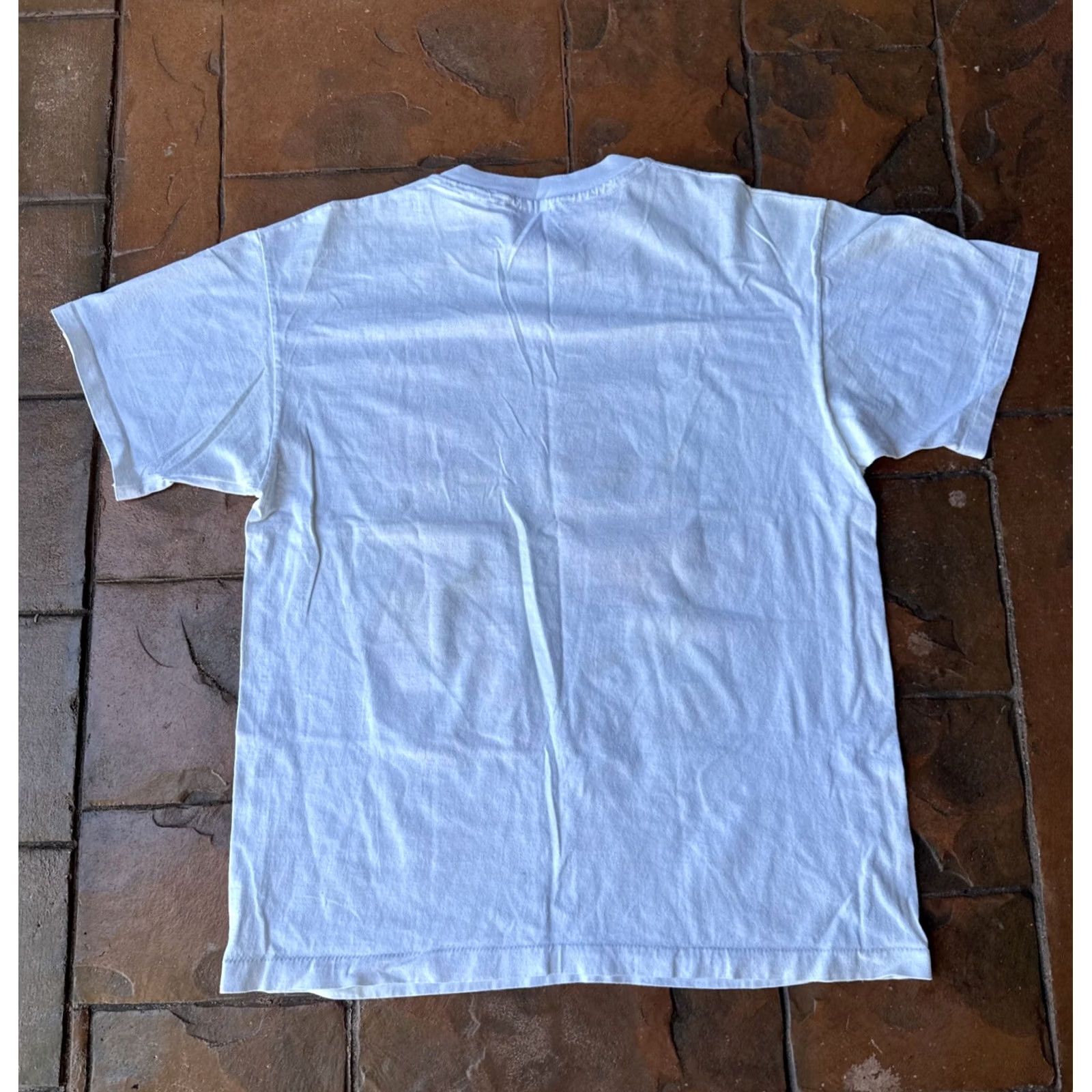 FRED VINTAGE Flintstones T-Shirt XL White Cotton Graphic Print Crew Neck Men 1993 Fred Dreadlock Bed Rock Hip Hop Cartoon Size US XL / EU 56 / 4 - 3 Thumbnail