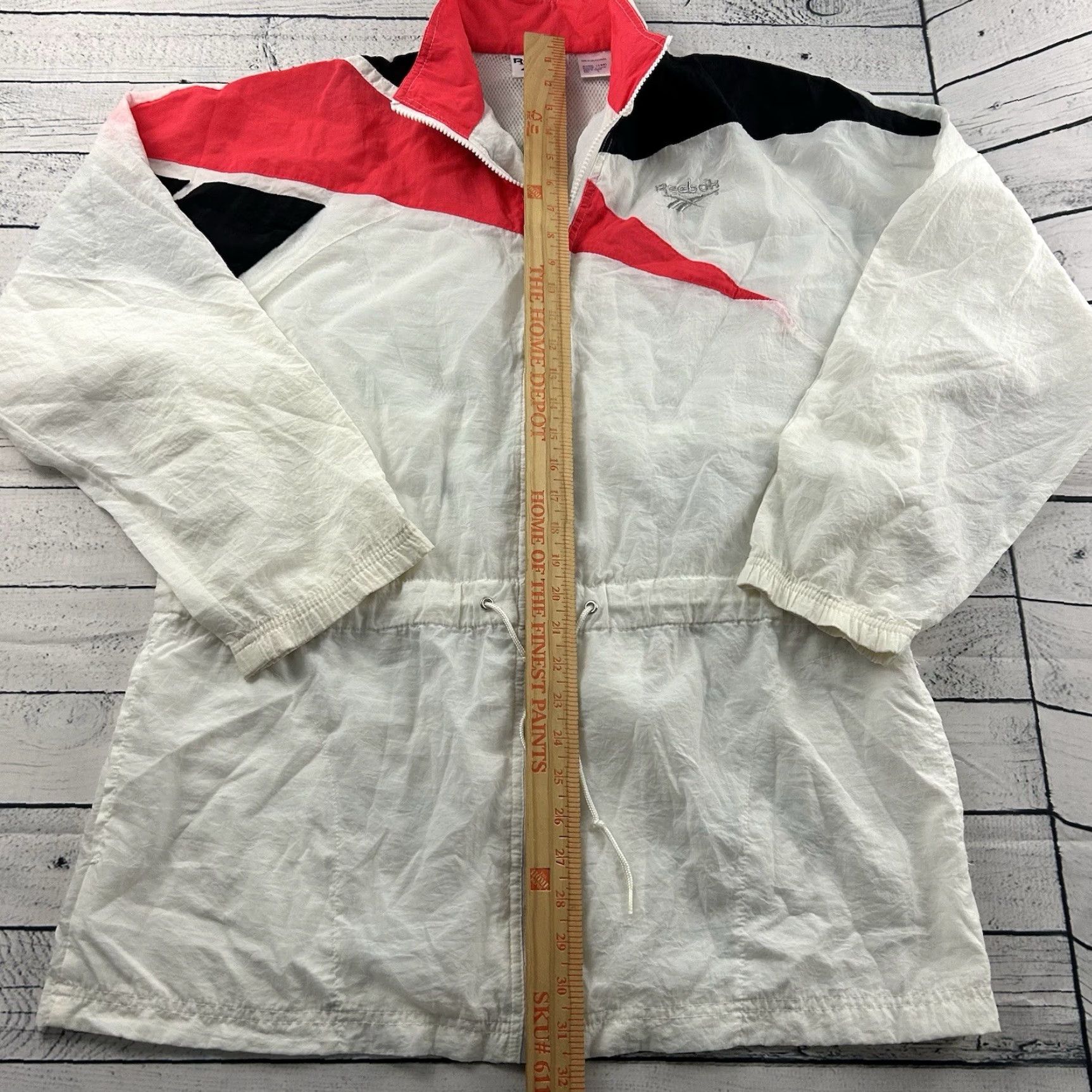 Reebok VINTAGE Reebok Windbreaker Jacket Men's L Pink White Full Zip 90s Size US L / EU 52-54 / 3 - 4 Thumbnail