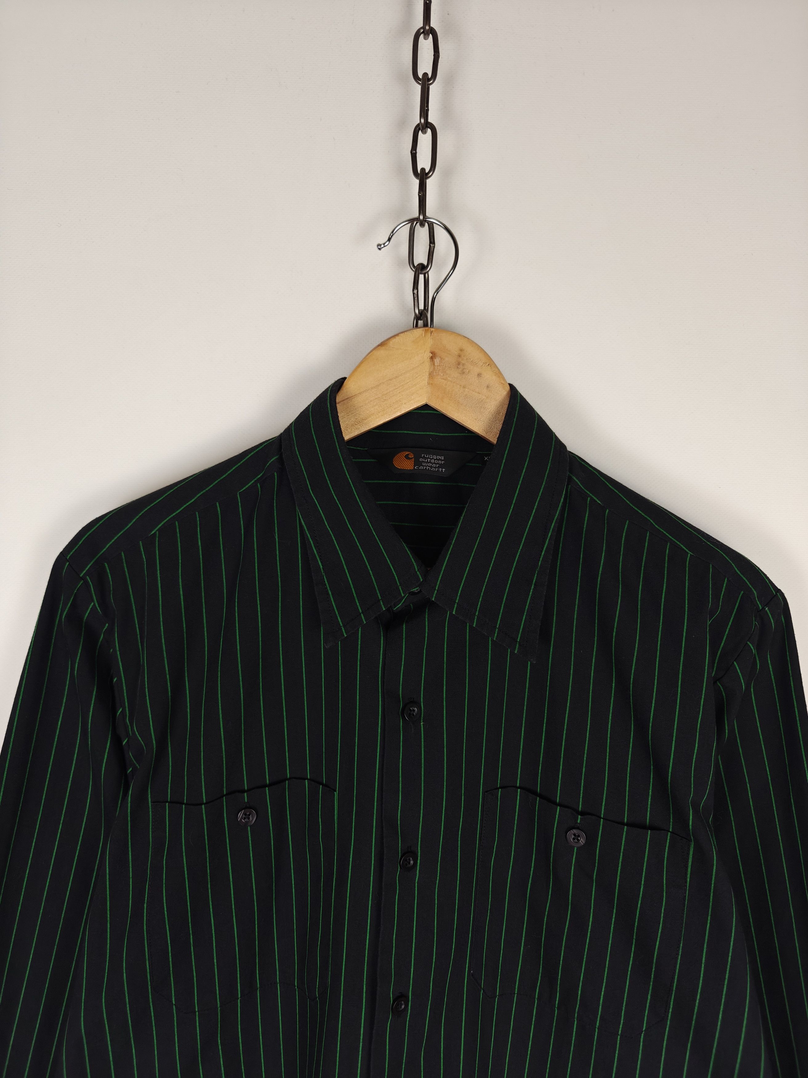 Carhartt Carhartt Delivery Shirt Striped Black size XL Size US XL / EU 56 / 4 - 2 Thumbnail