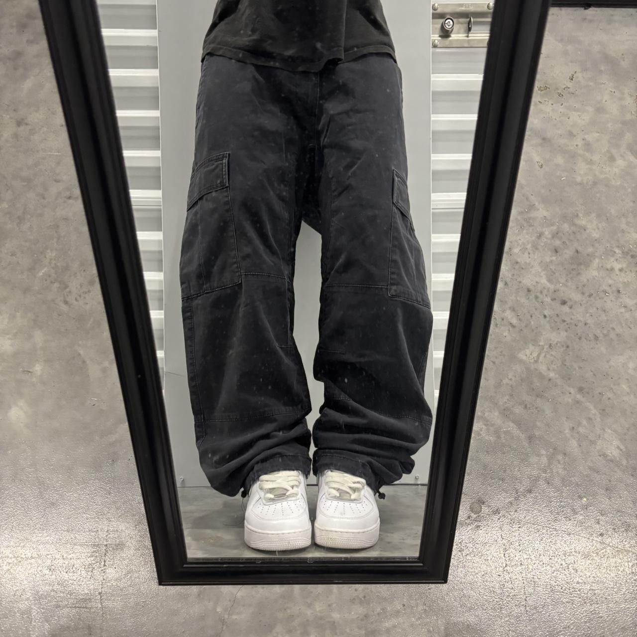 Japanese Brand × Vintage Crazy Vintage Y2K/2000s Baggy Black Streetwear Skater Style Cargo Pants! Size US 36 / EU 52 - 1 Thumbnail