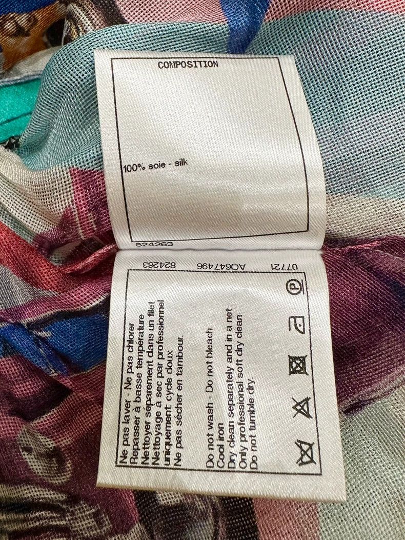 Chanel Chanel Cuba series show color printed silk gauze skirt hal Size 42" / US 20 - 7 Thumbnail