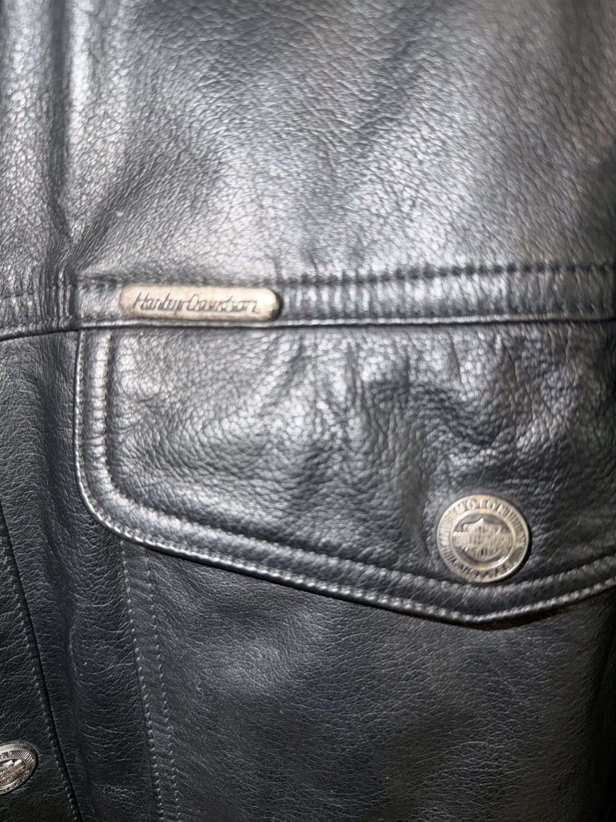 Harley Davidson Harley Davidson Leather Shirt Size US L / EU 52-54 / 3 - 3 Thumbnail