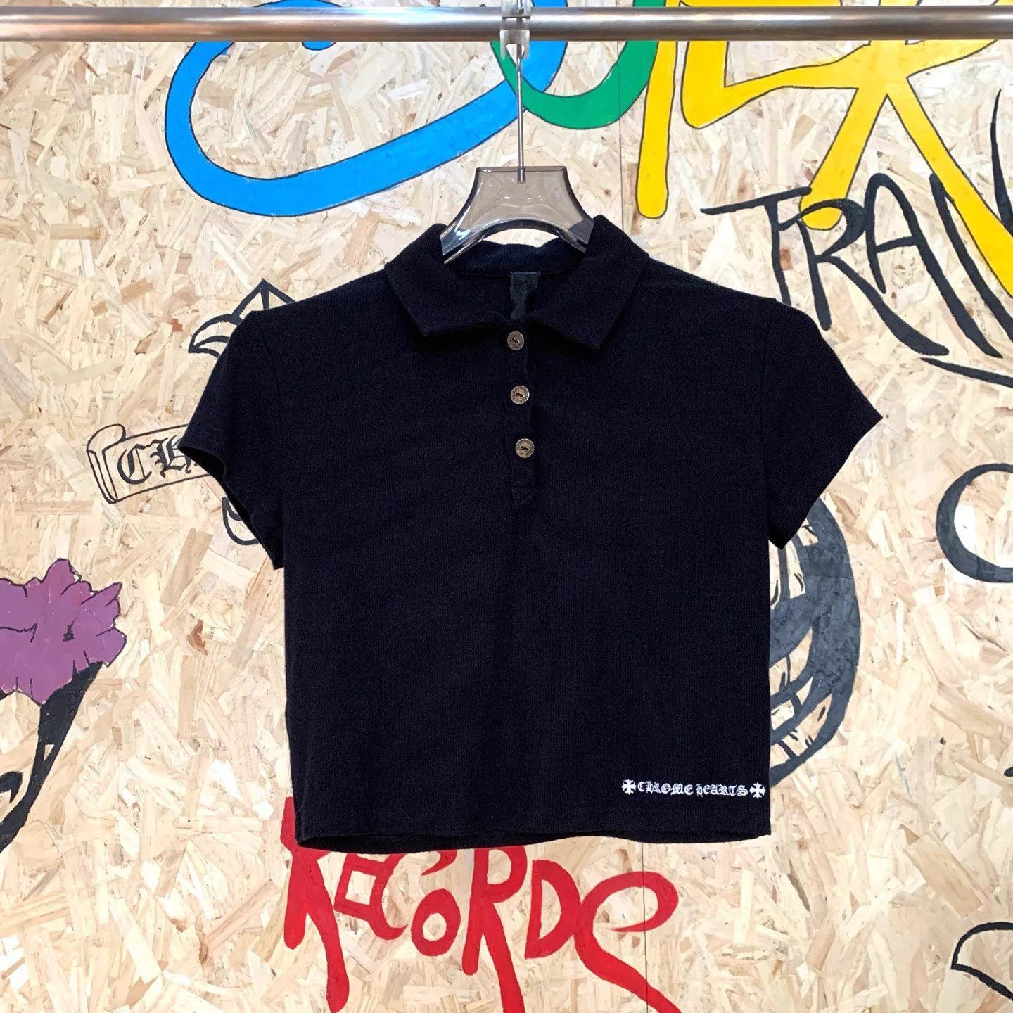 Chrome Hearts Black Short-Sleeve Polo Shirt Size M Size US M / EU 48-50 / 2 - 1 Thumbnail
