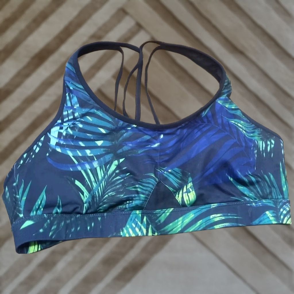 Champion Champion Sports Bra XL Multicolor Leaf Design Women Wire Free/Removable Pads Not Removable Padded? (adjusted) Size ONE SIZE - 1 Thumbnail