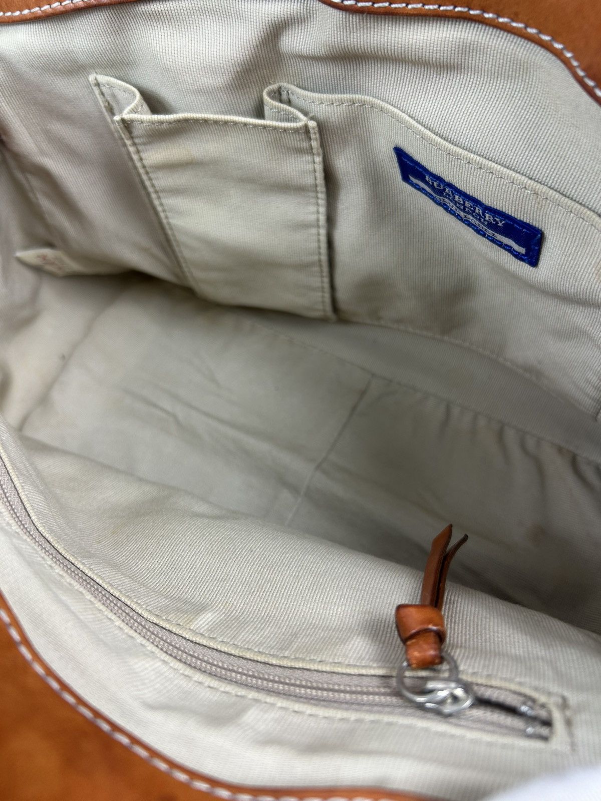 Burberry Burberry Canvas Check Tote Bag Size ONE SIZE - 5 Thumbnail