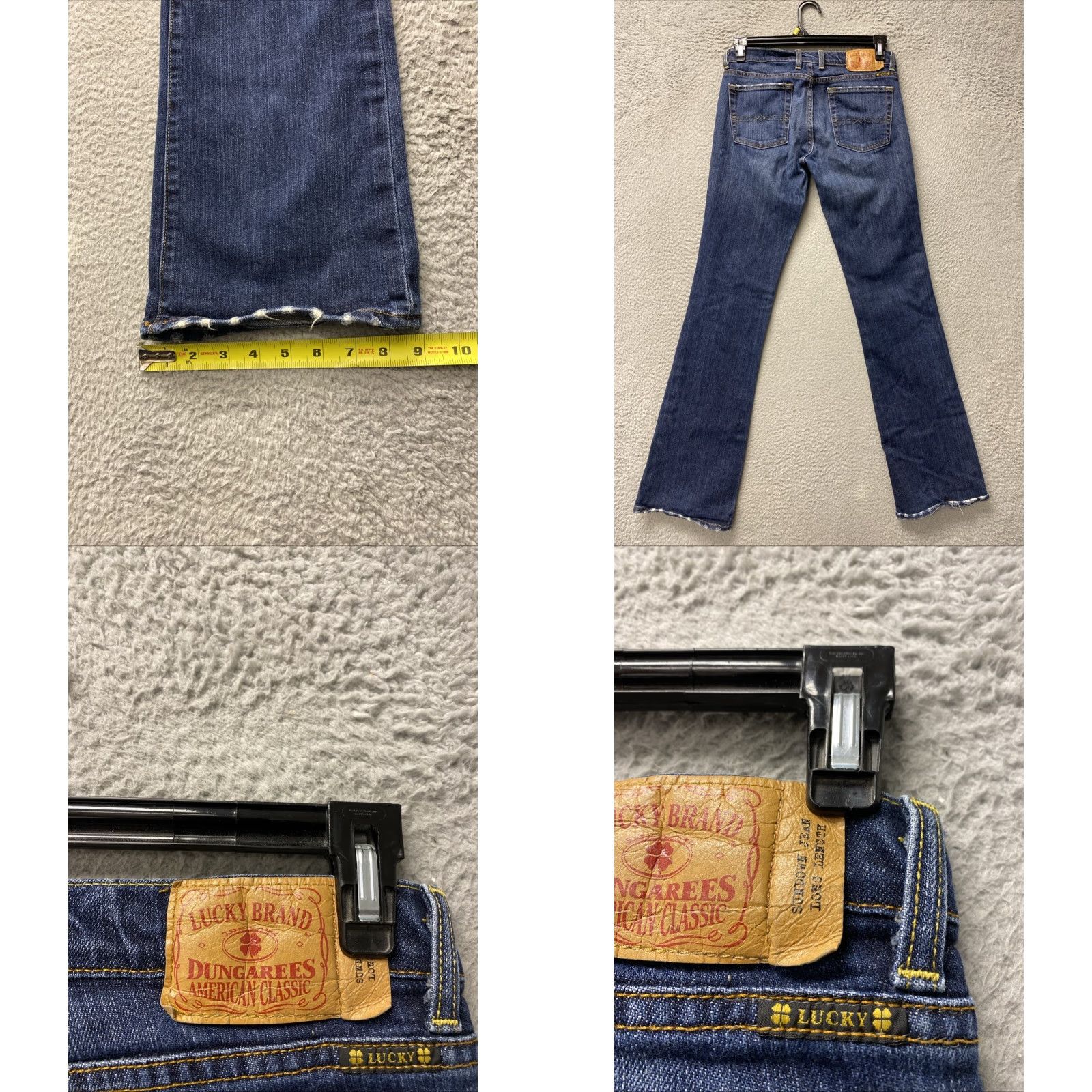 Lucky Brand Lucky Brand Jeans Women Flared Low Rise Blue Dungarees 8/29 30x33 Women Mens Girls? Size 30" / US 8 / IT 44 - 8 Thumbnail