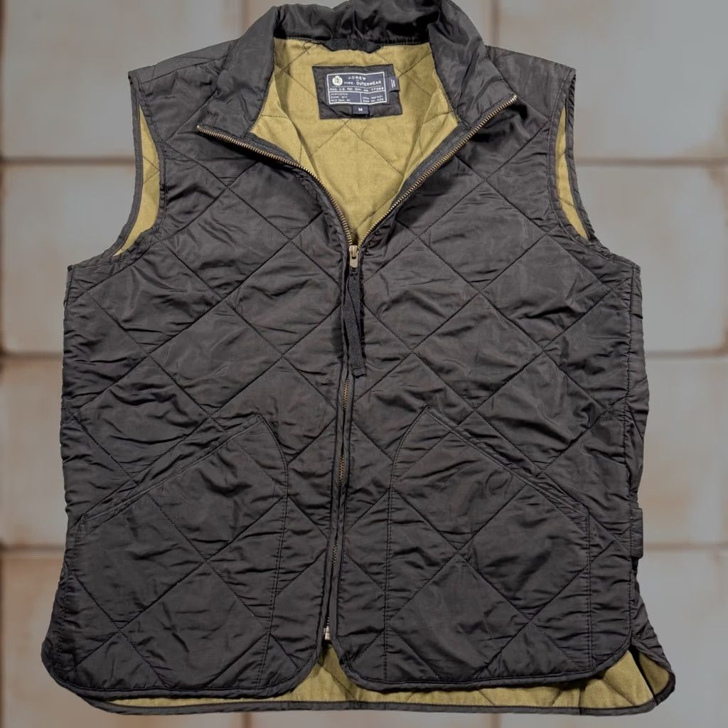 J.Crew J.Crew Sussex Quilted Vest Black Olive Green Lining Size M Full Zip Size US M / EU 48-50 / 2 - 1 Thumbnail