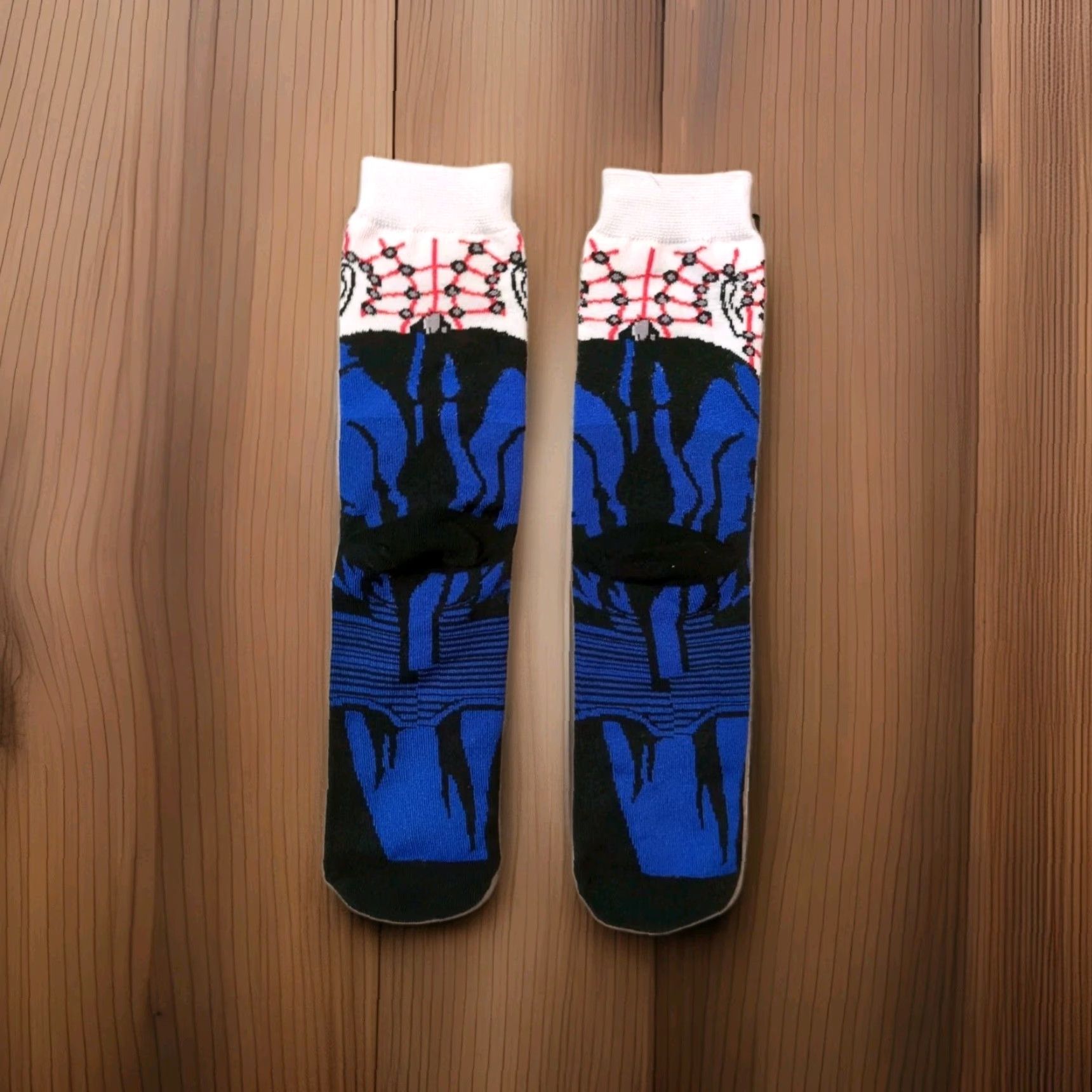 Vintage Hellraiser Pinhead Character Themed 360 Crew Socks Blue Fun Horror One Size Size ONE SIZE - 4 Thumbnail