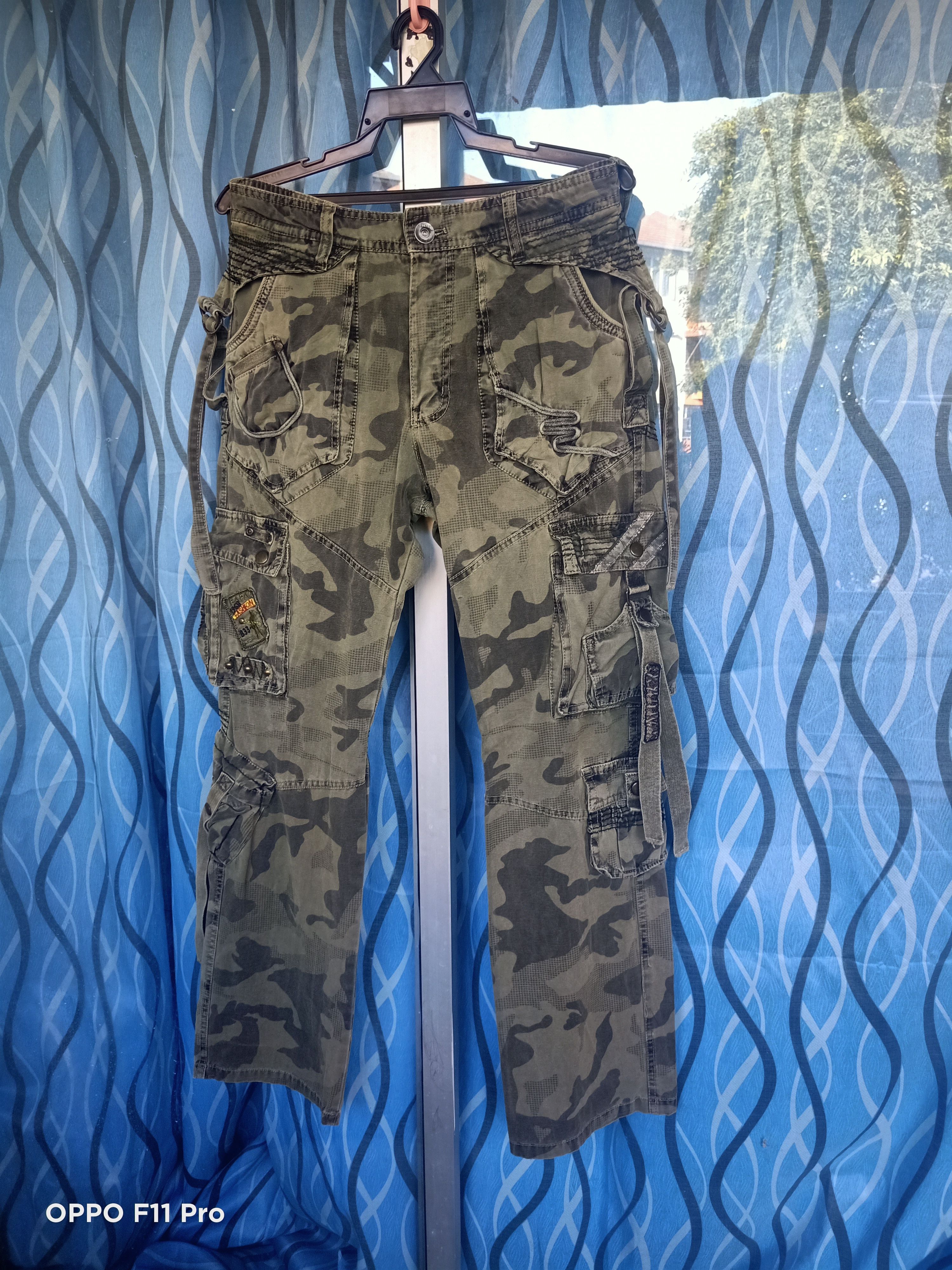 99%IS- × Beauty Beast Parachute Bondage Camo Cargo Pants Size US 32 / EU 48 - 1 Thumbnail