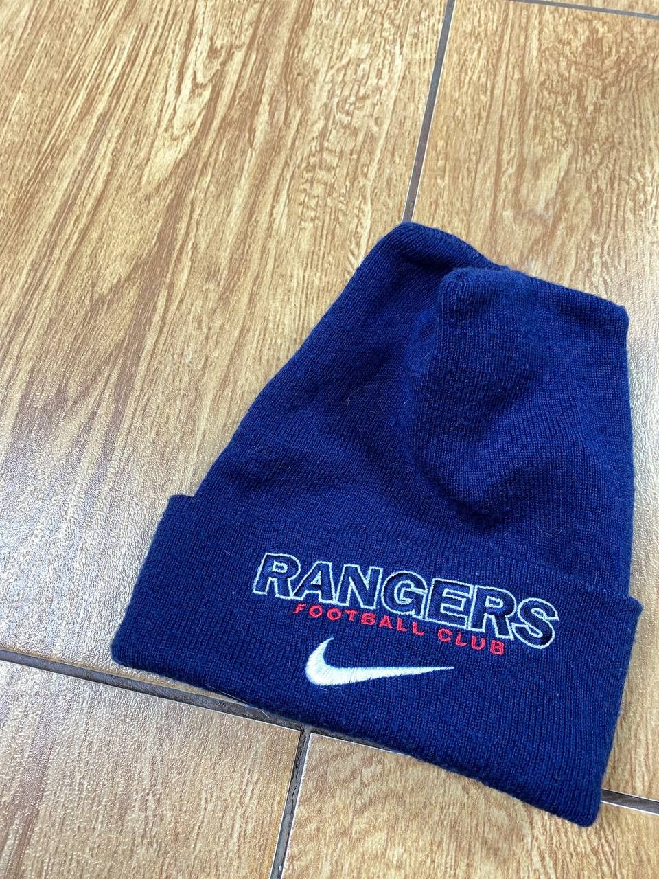 Nike Vintage 90's Y2K Nike Rangers Swoosh Logo Beanie Hat Size ONE SIZE - 5 Thumbnail