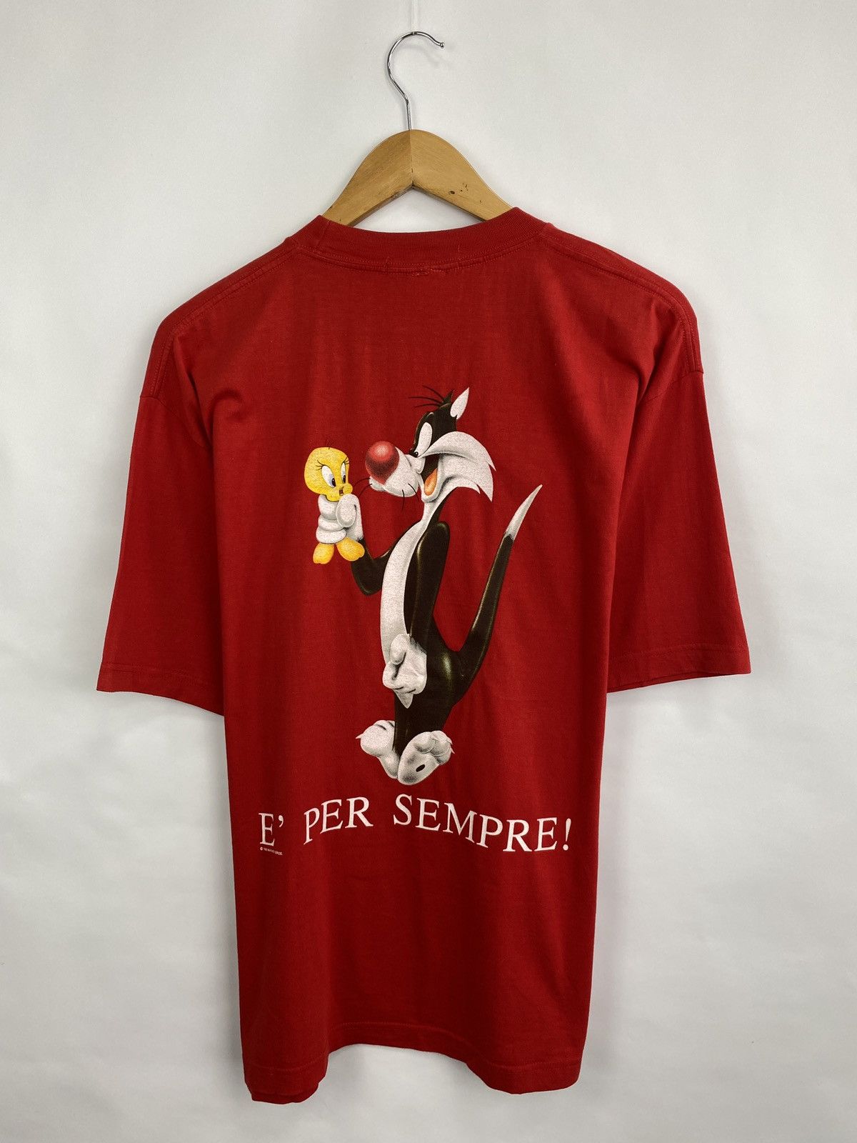 Cartoon Network 🇮🇹 Vintage 1999 Tweety and Sylvester t-shirt rare retro hype Size US L / EU 52-54 / 3 - 8 Thumbnail
