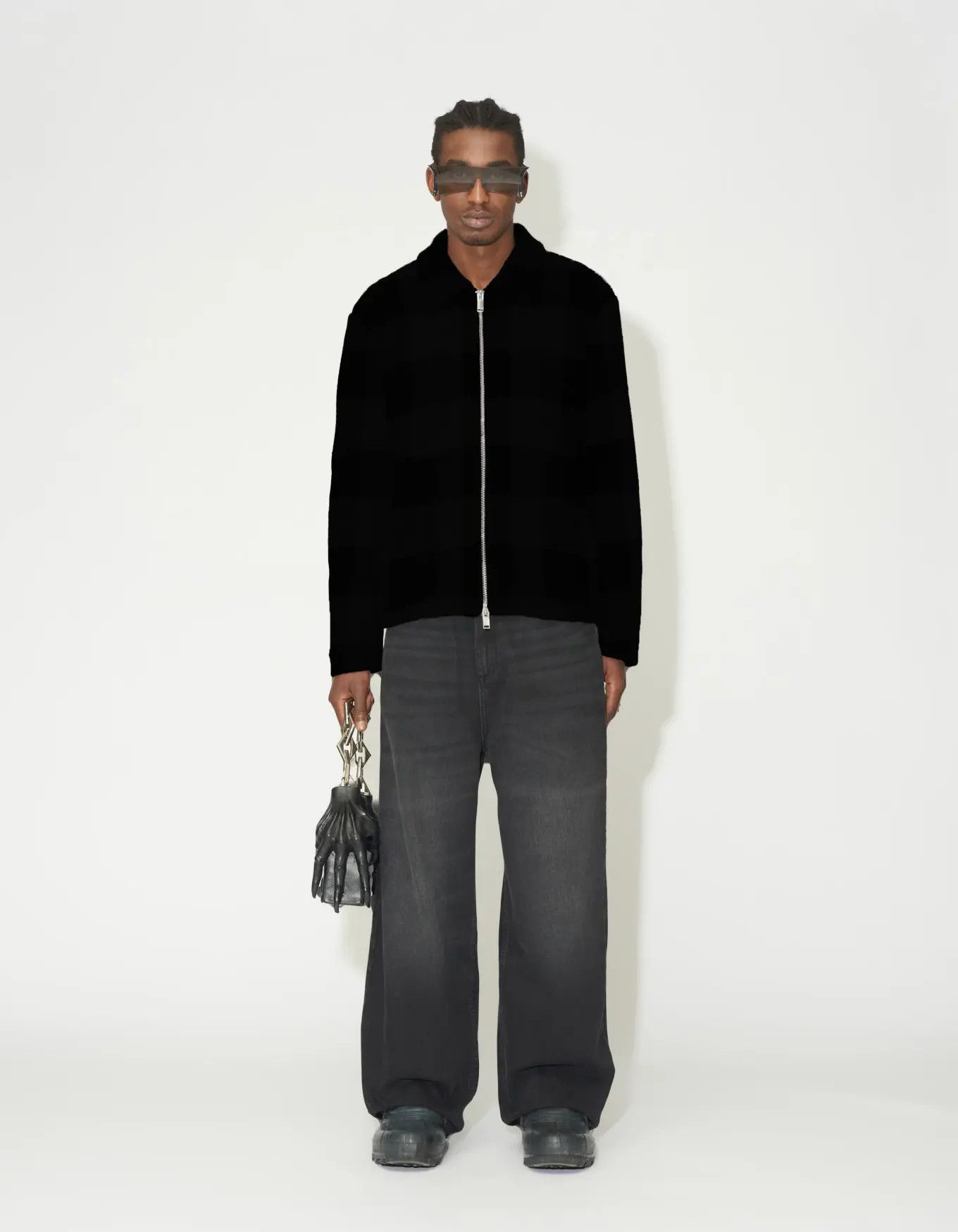 Acne Studios $810 - Zip Boxy Jacket - Black Wool Size US L / EU 52-54 / 3 - 1 Thumbnail