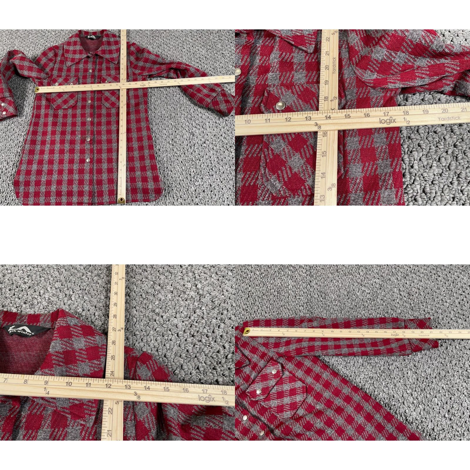 Vintage VINTAGE Women's Small Red Gray Plaid Western Shirt Size S / US 4 / IT 40 - 8 Thumbnail
